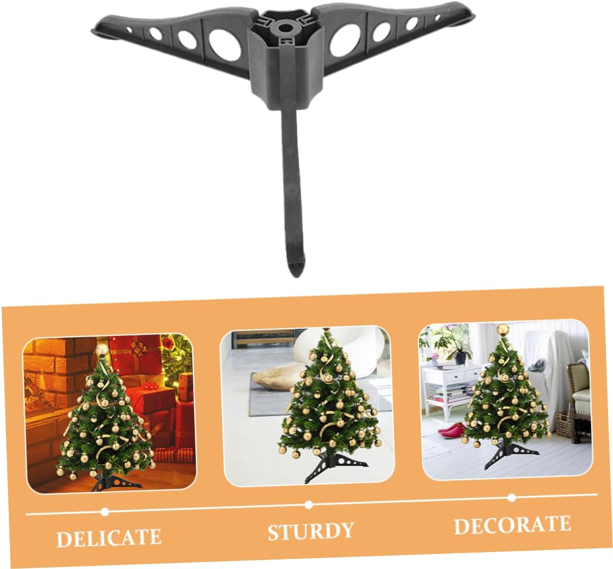 Zerodeko 15pcs Christmas Tree Base Stand Holder for Artificial Xmas Trees Support Bracket Christmas Decoration Elegant Design for Holiday Atmosphere