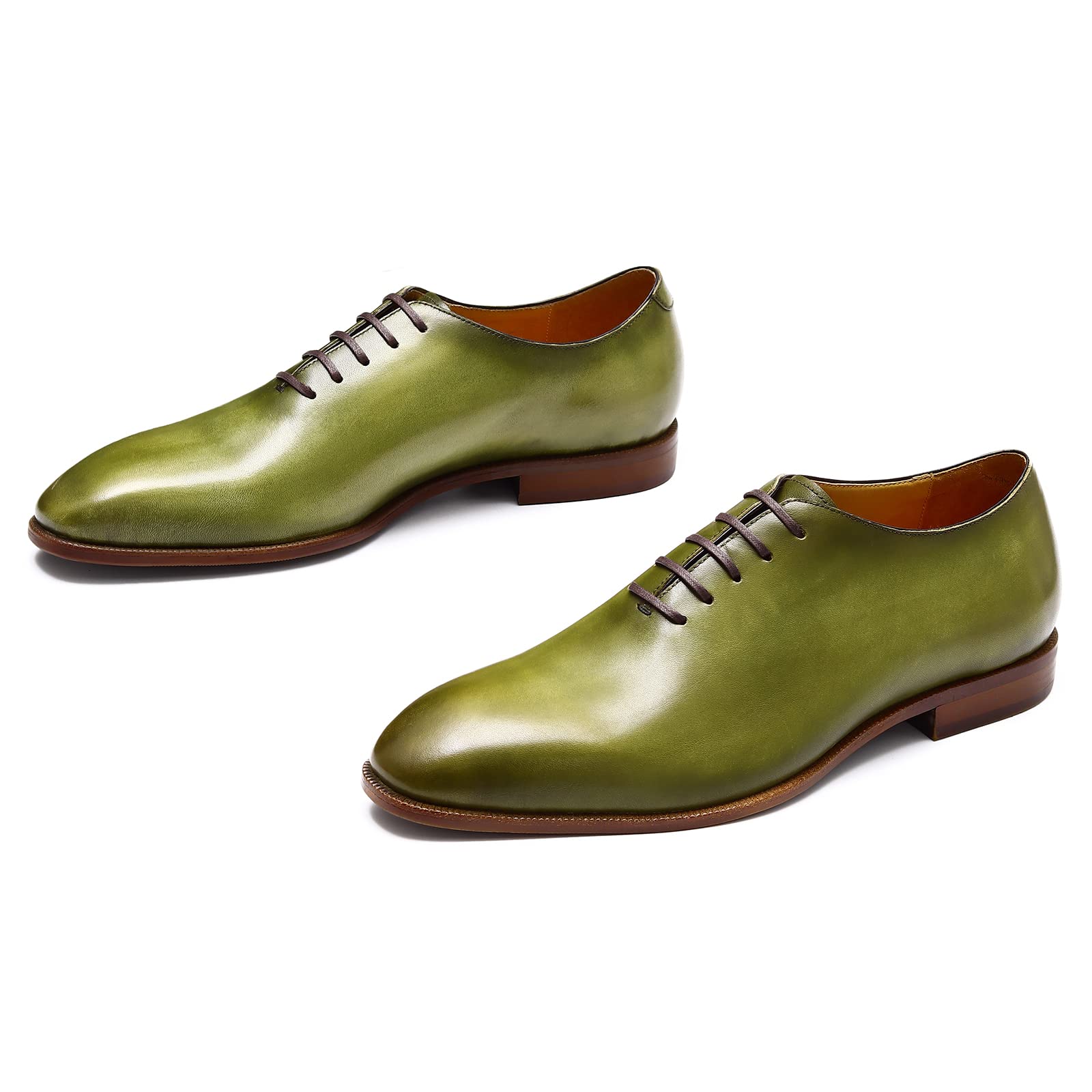 Oxfords Affaires Formelles pour Hommes Chaussures Habillées Bureau Mariage Chaussures de Ville à Lacets Basses en Cuir