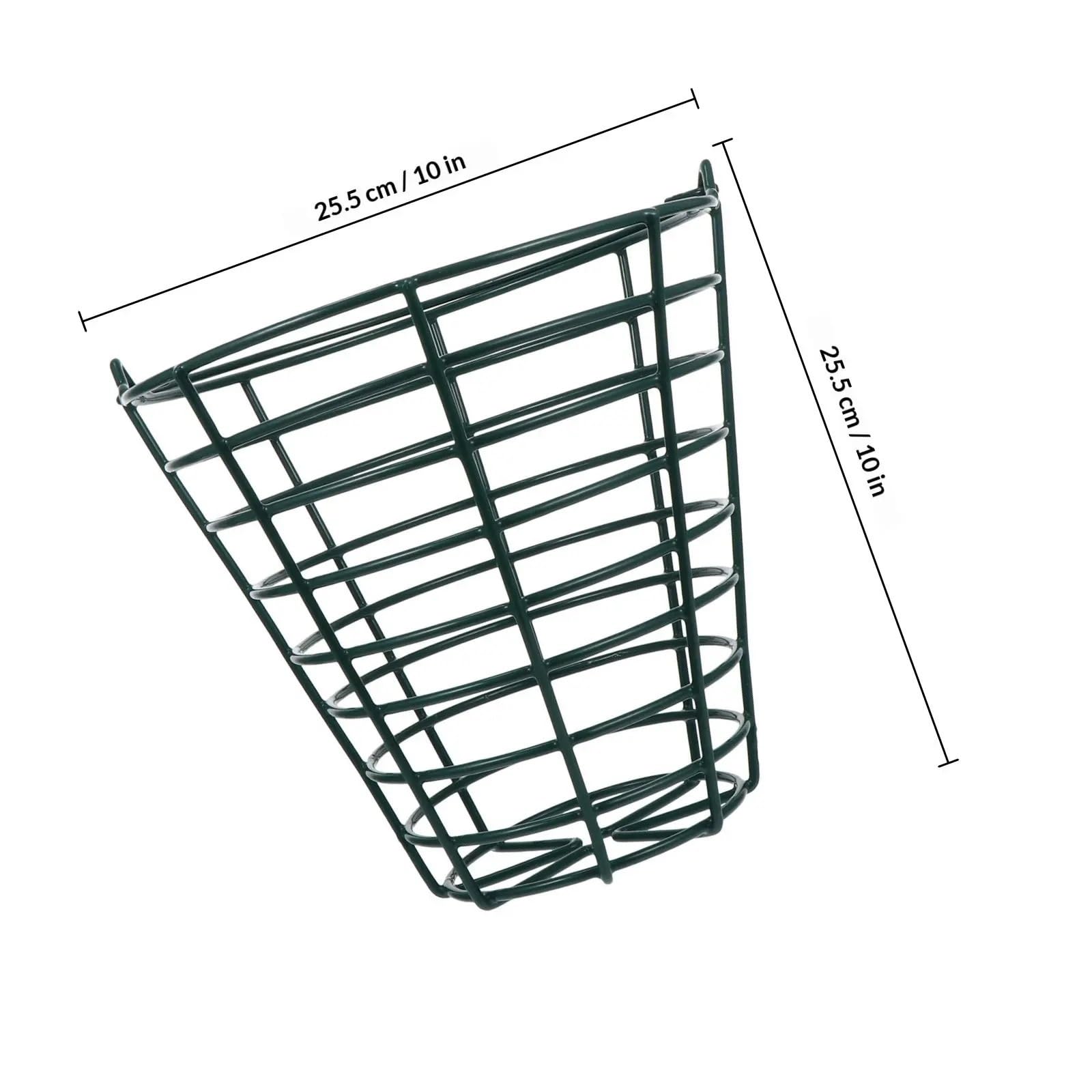Golfball Korb Metal 1Pcs Stainless Steel Golf Ball Basket Heavy Duty Metal Storage Container Holds 100 Balls Easy Cleaning Drain Holes Club