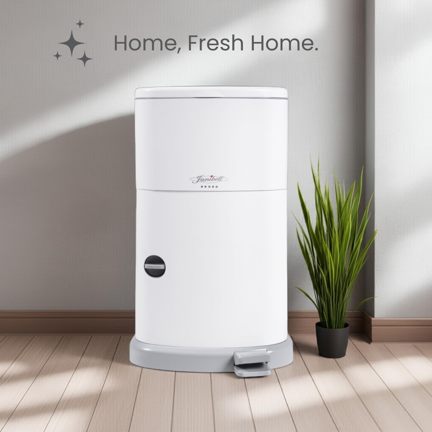 JANIBELL Akord Slim - Pattumiera per pannolini, 26 l, per adulti, sistema di rimozione dei pannolini discreto, smaltimento dei materiali per incontinenza