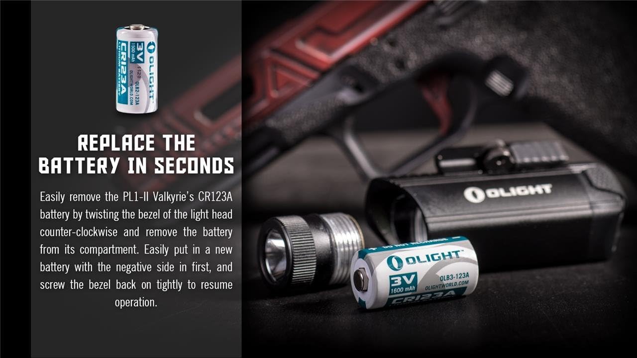 Exсluѕіvе Dіѕсоunt 60% Prісе EdisonBright Olight PL1 II 450 Lumen LED Handgun Light EBR65 RCR123A Lithium-ion Battery and Charger Bundle