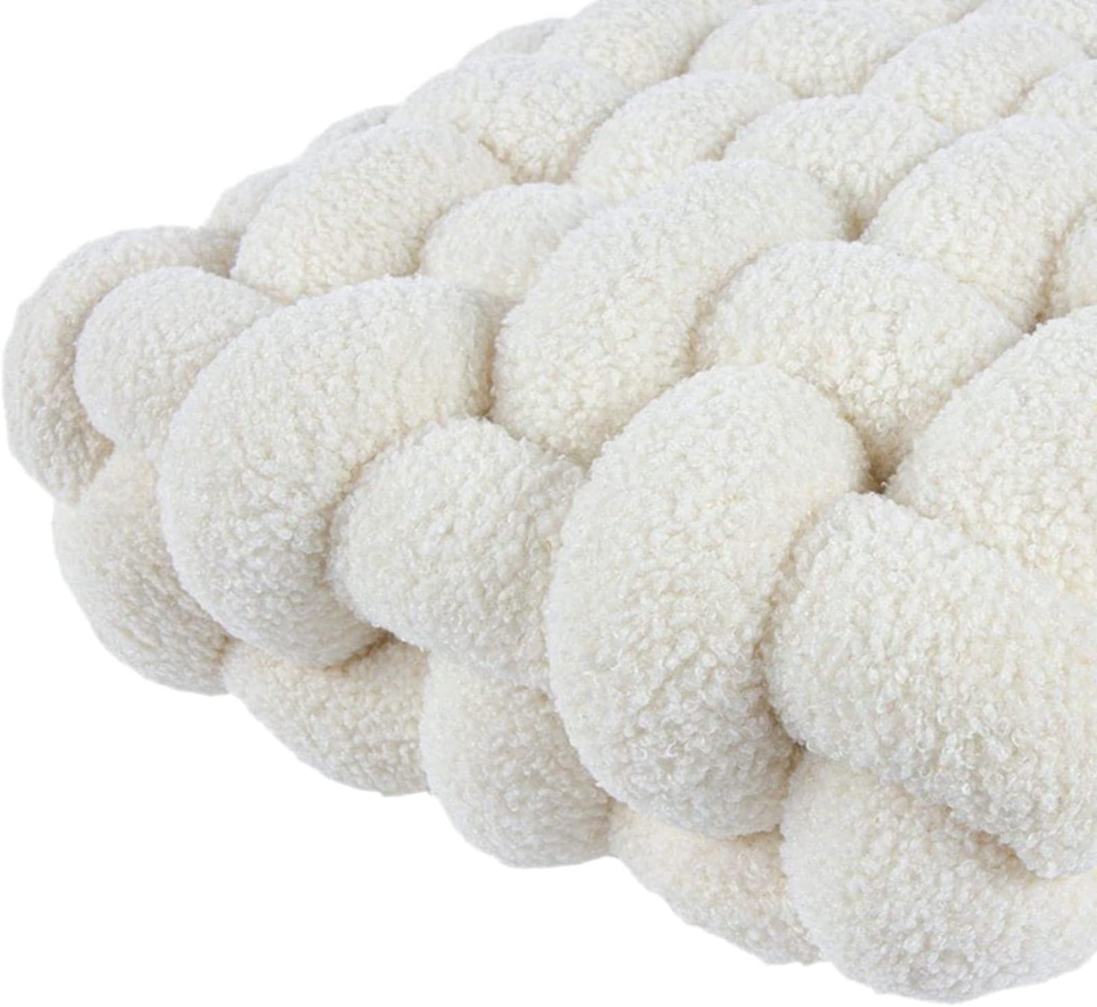 Cuscino decorativo per sedia intrecciato a mano, versatile, in peluche, per divano, ristorante e soggiorno, design creativo per la casa, design semplice, confortevole e accogliente
