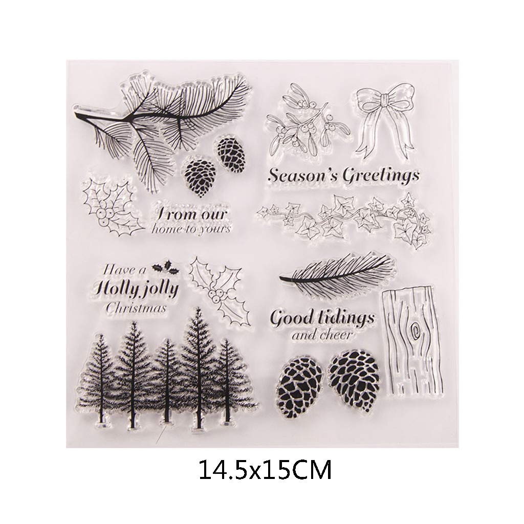Set di timbri in silicone, trasparenti, per fai da te, scrapbooking, fai da te