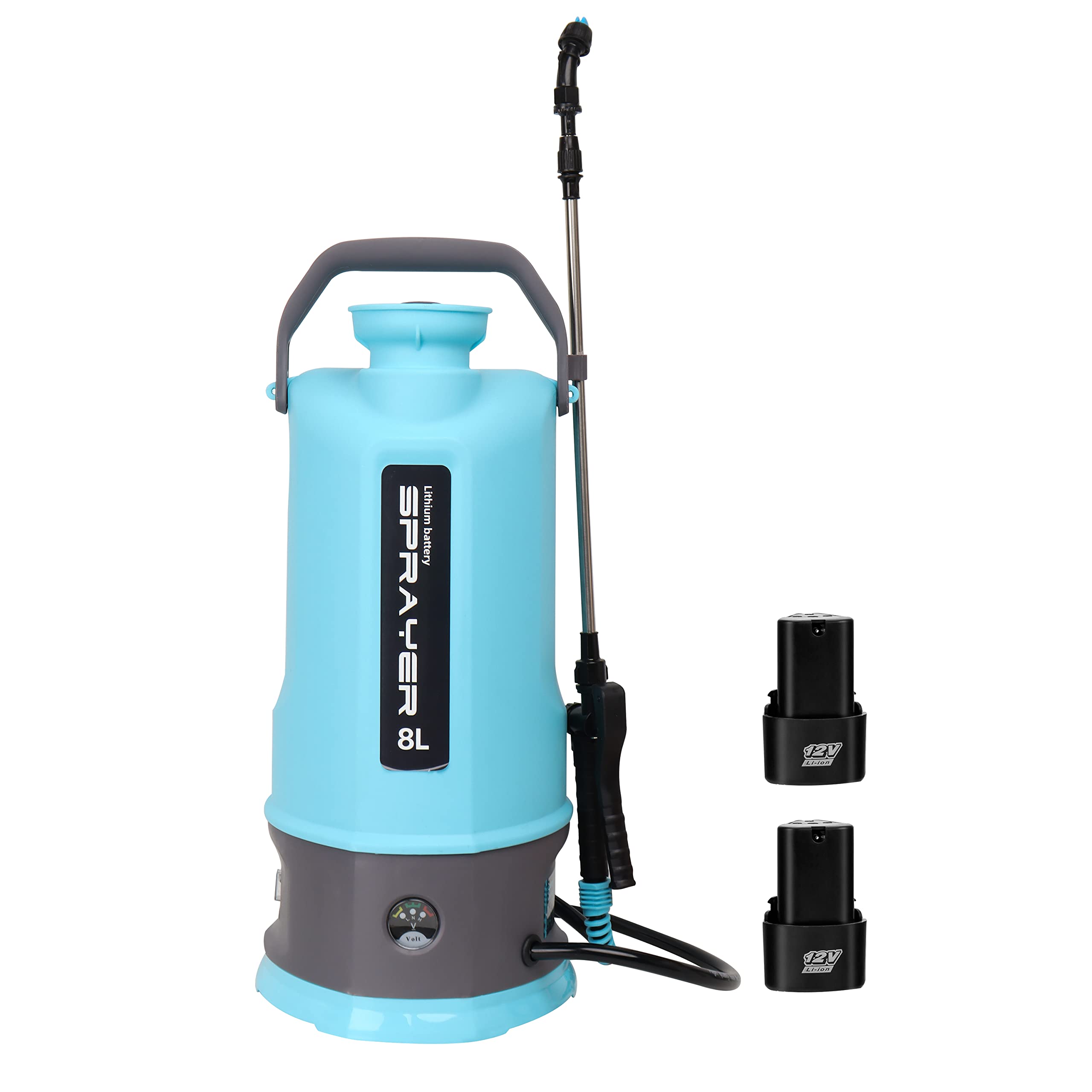 Photo 1 of LAWNFUL 2.1 Gallon Battery Powered Sprayer for Long Time Spray, Garden Sprayer & Weed Sprayer with Adjustable Sprayer Wand and Multiple Nozzles (Double Battery) 2.1 Gallon Double Battery