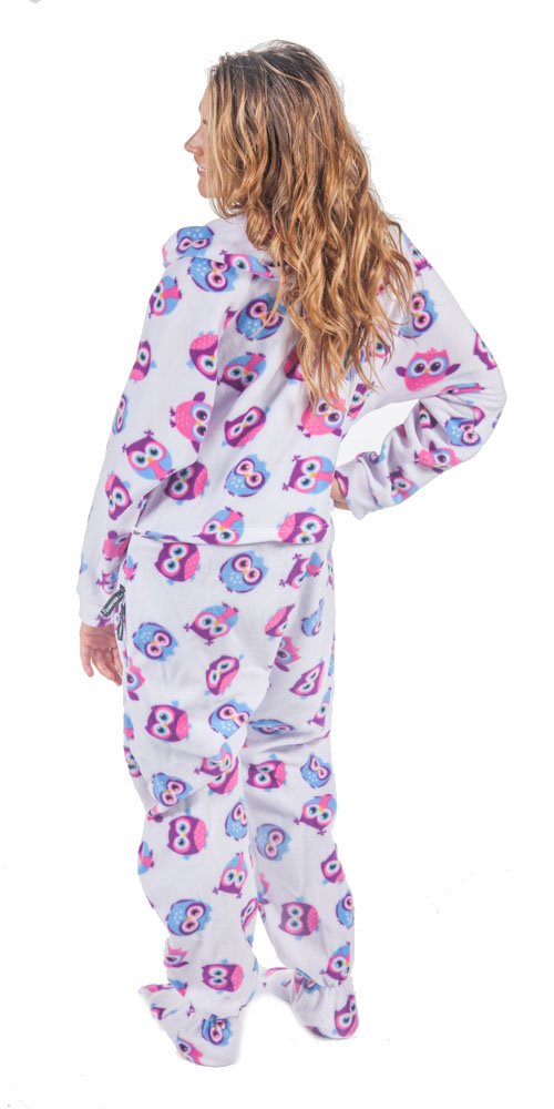 Forever Lazy Adult Onesie Pajamas, Footed Fleece One-Piece - Owls - XS by Forever Lazy - Used condition - Image 2
