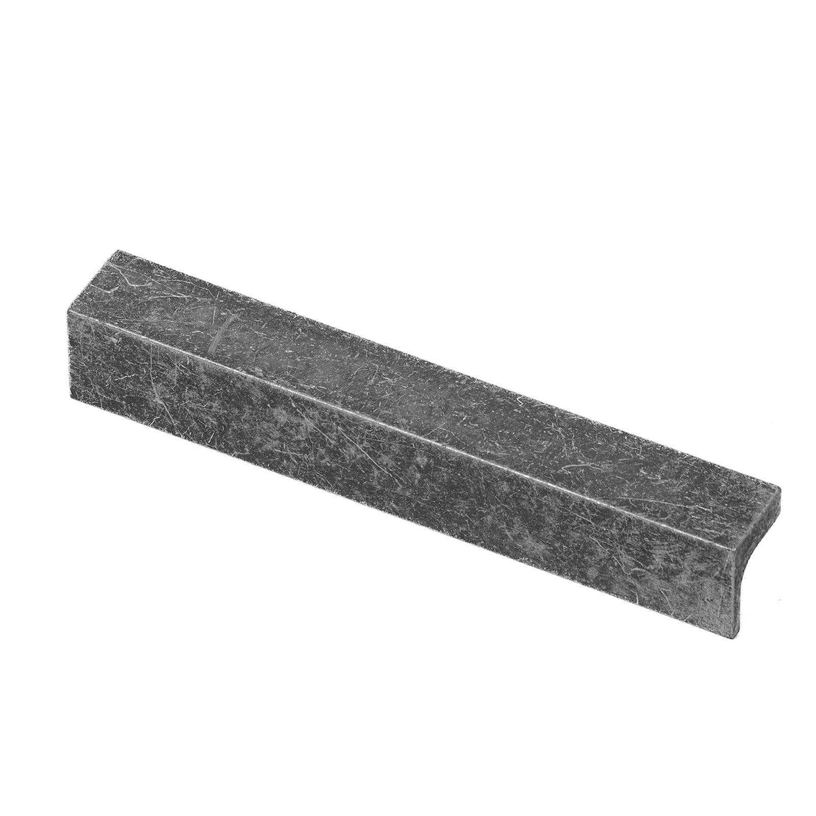 Decoranddecor Napa Modern L-Shaped Cabinet Pull Handles, Premium Zinc Architectural Hardware for Kitchen Drawers and Cupboards, Sleek Minimalist Design 96mm Hole Centres - Antique Silver
