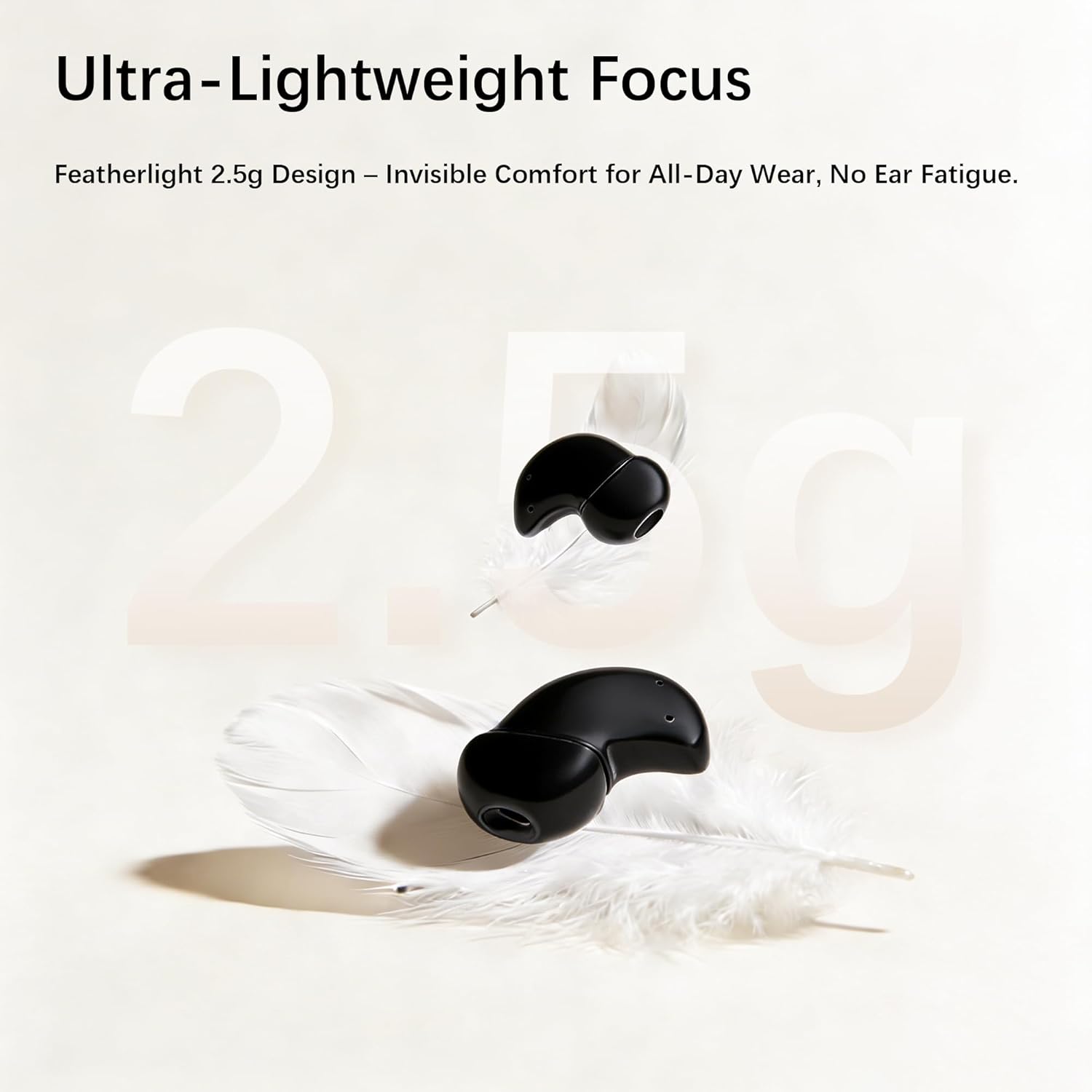 Sleep Earbuds 53dB High-Frequency Noise Reduction 8-mic Array & Dual Hybrid Filtering Technology, 80H Playtime, Snore Blocking Comfortable Earbuds, Bluetooth 5.3 Earplugs for Side Sleeper, Airplane - Image 4