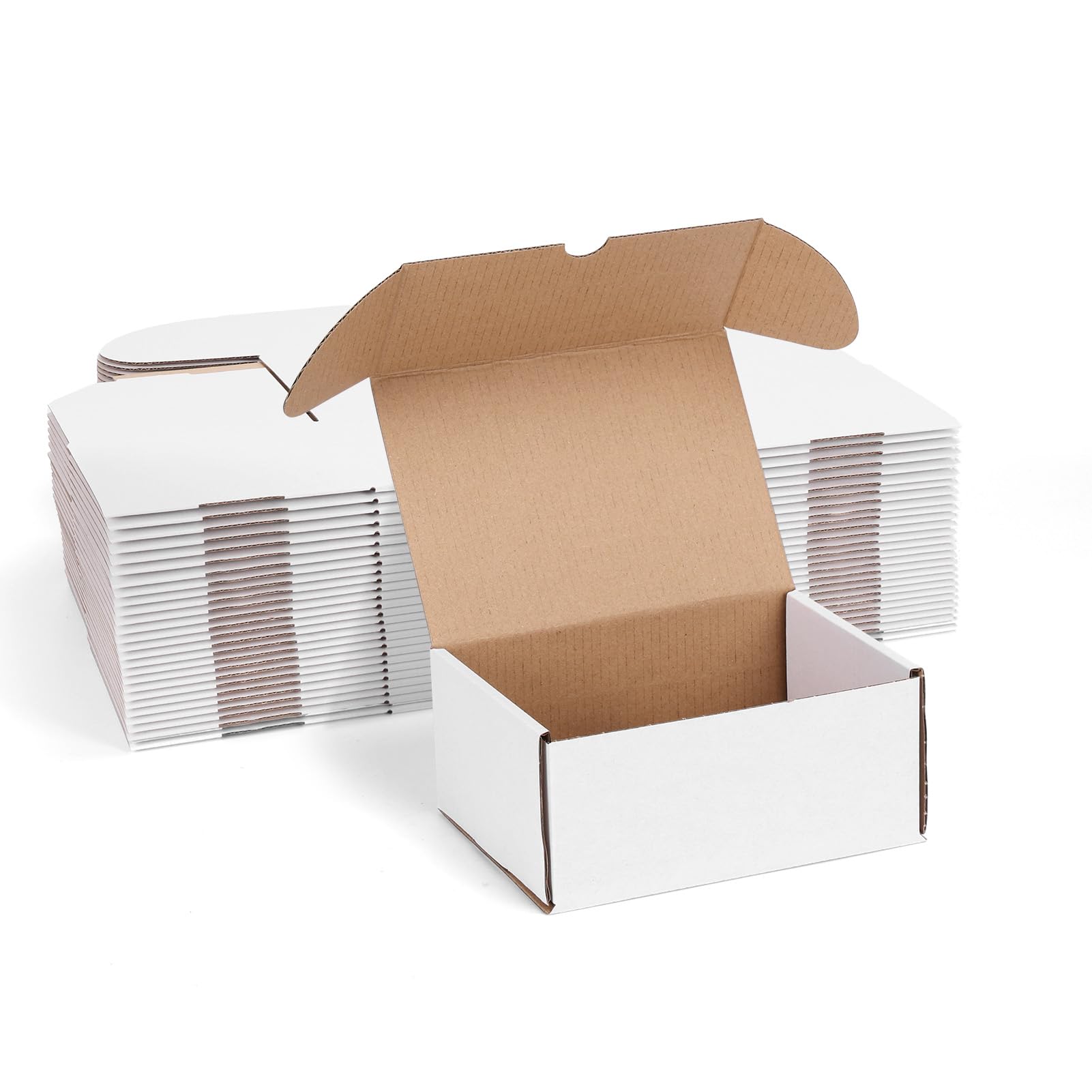 ZBEIVAN 7x5x3 White Shipping Boxes Set of 25, Corrugated Cardboard Mailer Boxes for Packaging Small Business Mailing Gifts — image 1