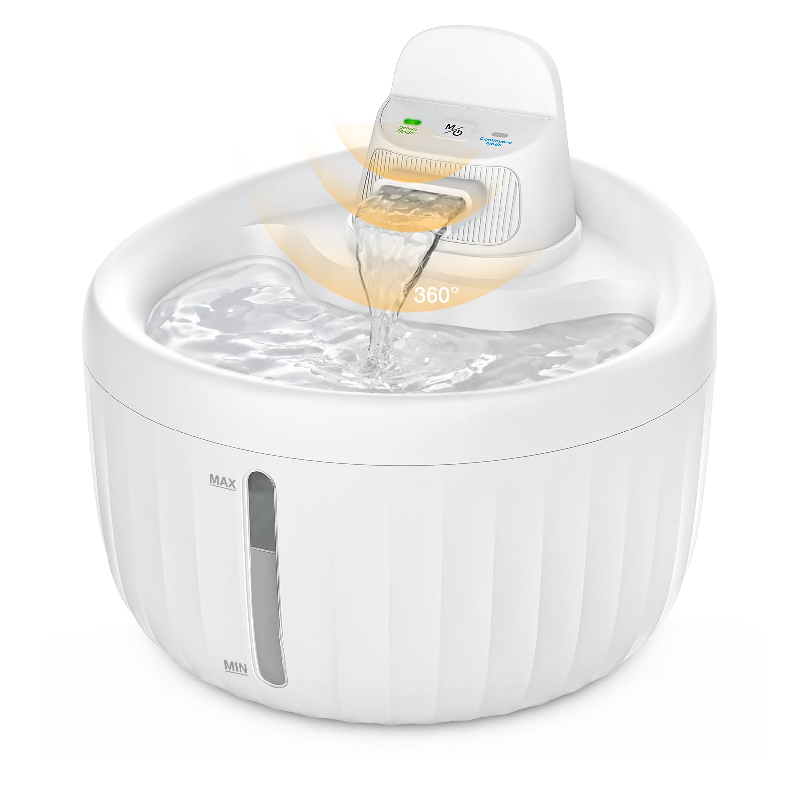 PcEoTllar Fontaine pour Chats sans Fil, 1,3 l, avec détecteur de Mouvement | Eau pure 24h/24, filtration 3-en-1, deux modes adaptés à chats et petits chiens. （82 caractères）