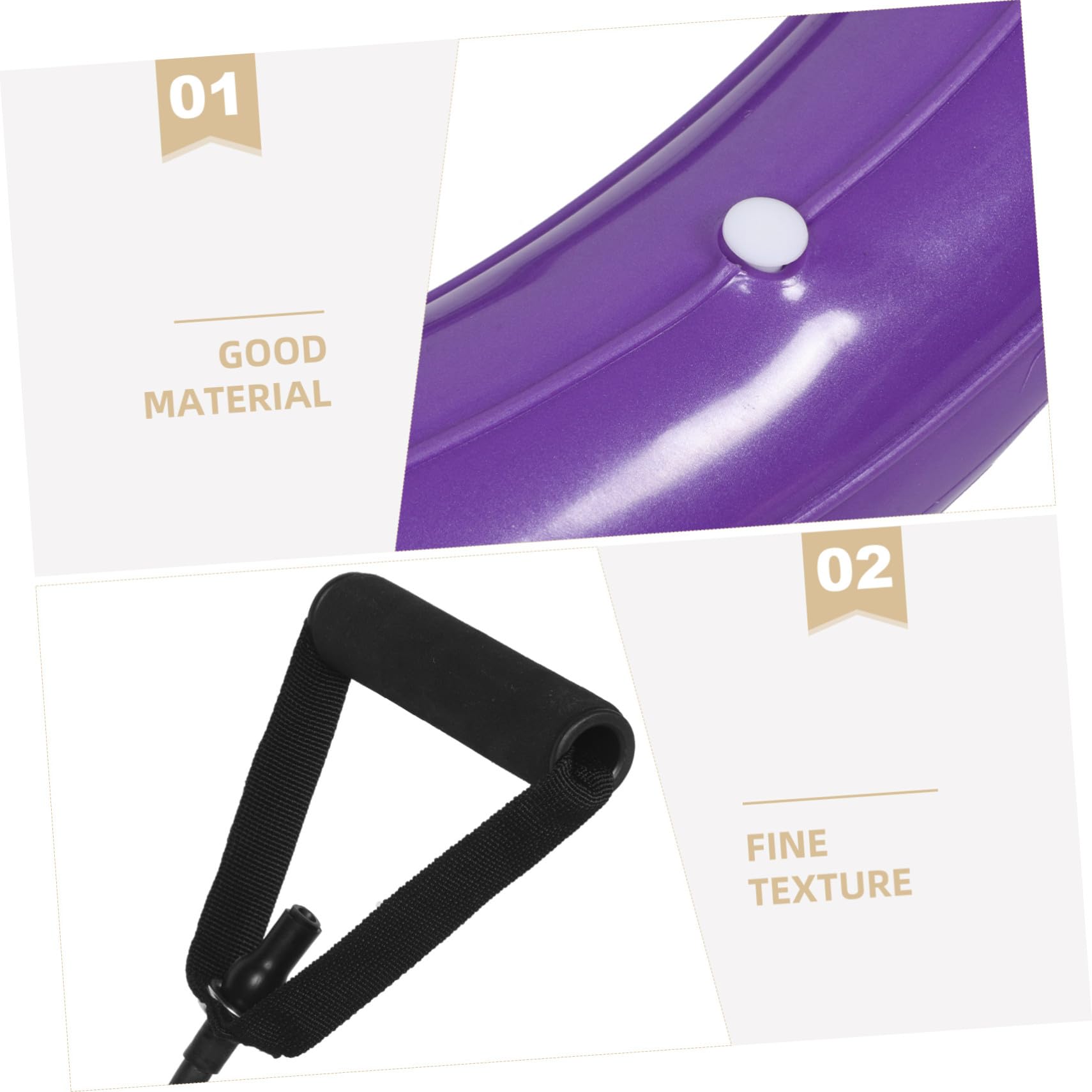 BESTonZON Base per Palla Yoga 60cm in PVC, Supporto Stabile Antiscivolo | Maniglia, Design Rinforzato Anti-scoppio, Tonalità Porpora, per Pratica Domestica e Home Gym