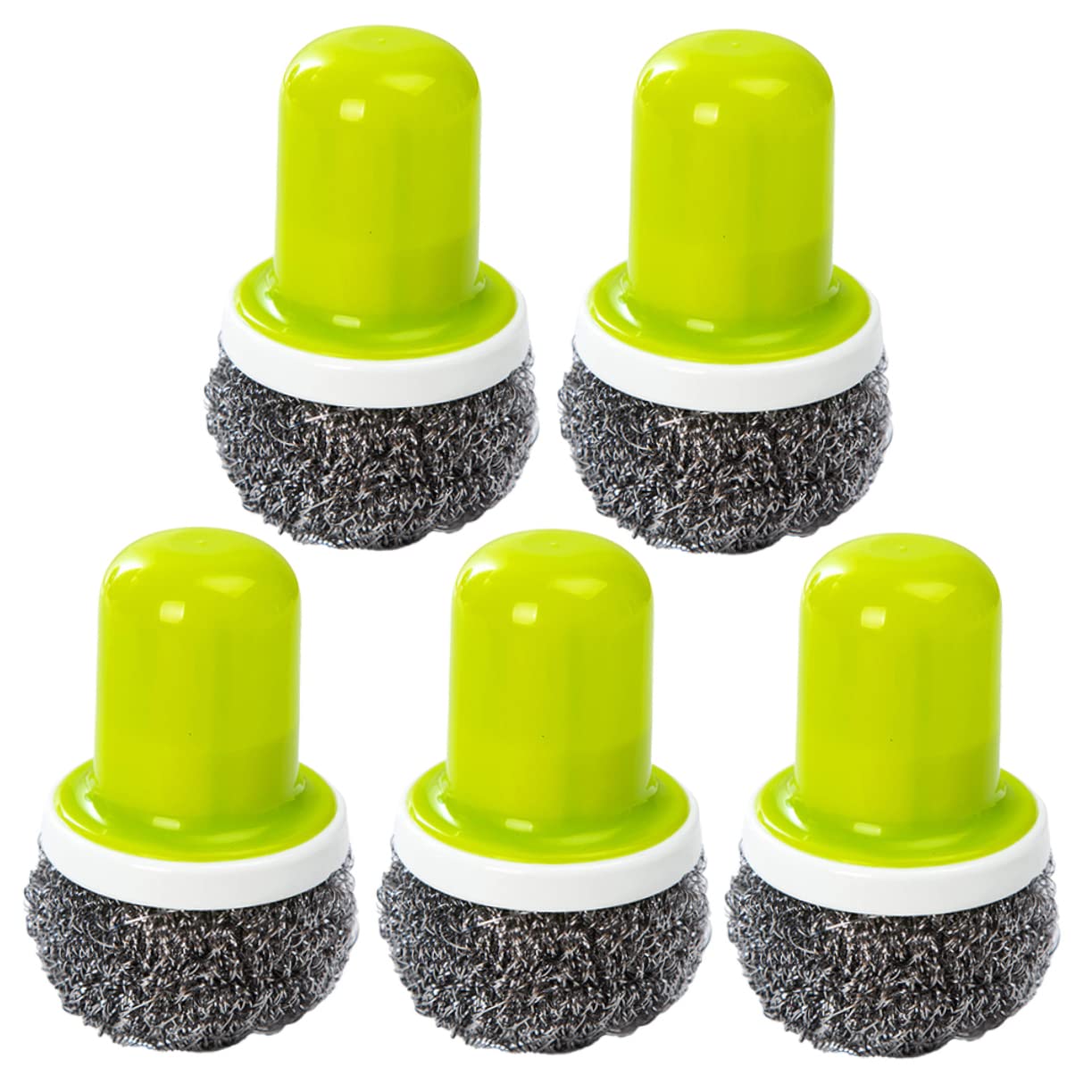 Estropajos metálicos de Acero, 15 Uds. Cepillo de Alambre de Acero Inoxidable, Cepillo for Olla, fregador de Platos(Green)