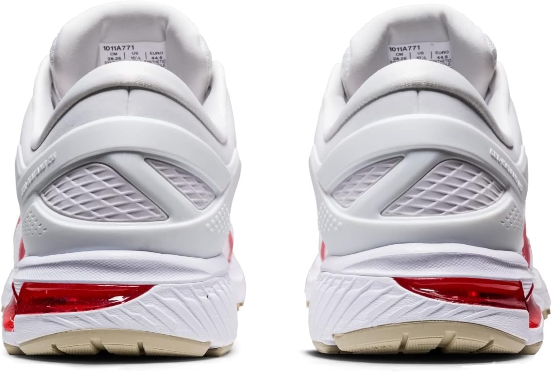 ASICS Men's Gel-Kayano 26 Running Shoes 14 White/Classic Red