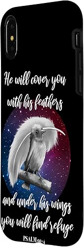 Vista 8 de iPhone 11 Pro He Will Cover You With His Feathers Bible Verse Salmo 91:4