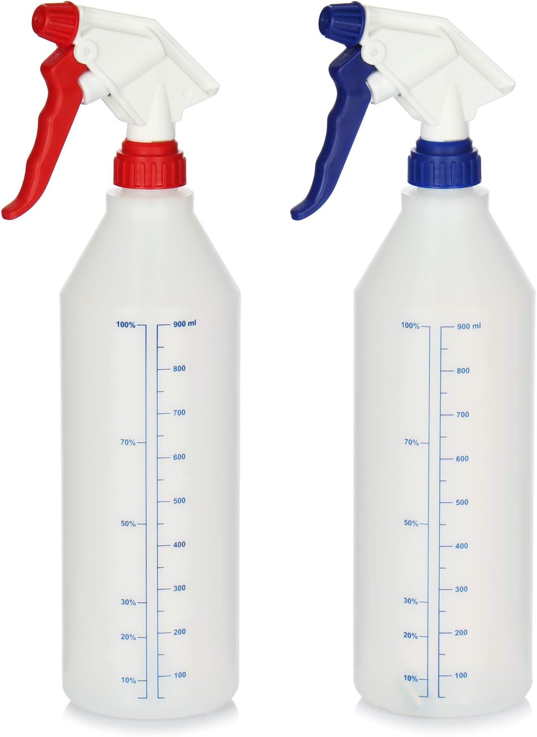 com-four® 2x spray bottle - Chemically resistant 360 degree pump sprayer with 28/400 thread for mineral oil, diluted acids, alkalis, oils and mineral fats based on silicone
