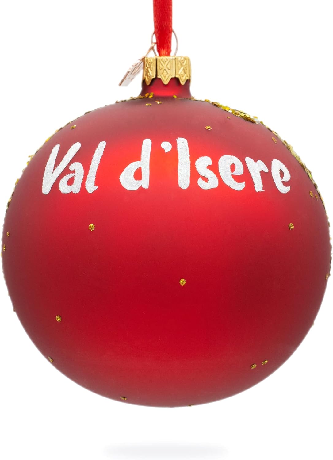 Val d 'Isere, France Glass Ball Christmas Ornament 4 Inches - Image 4