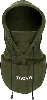 TAGVO Winter Thermal Fleece Balaclavas, Soft & Warm Adjustable Hood Hat Skiing Face Cover Face Mask Neck Warmer Snood Neck Gaiter for Running Skiing Cycling Motorbikes Hiking- Men & Women