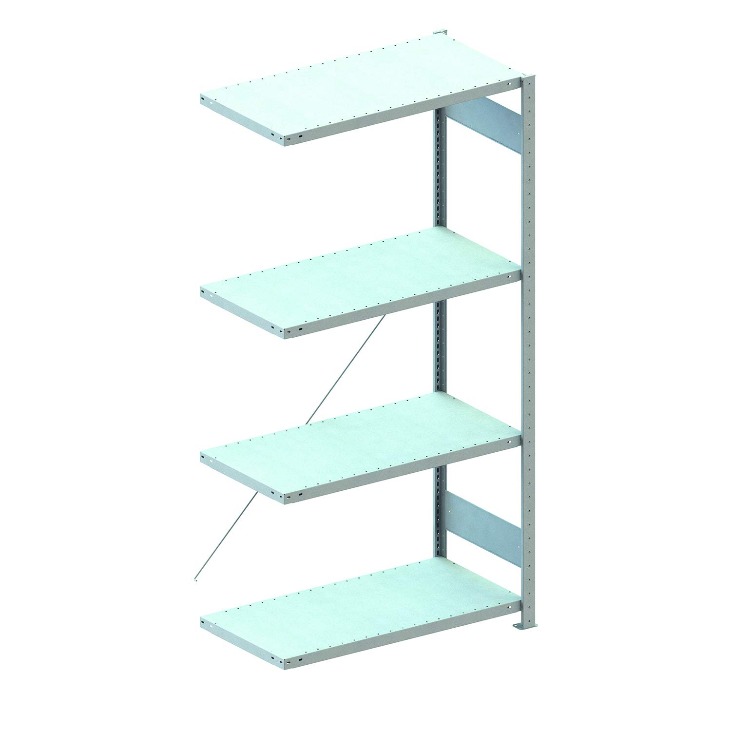 Meta 1370046 – Scaffalatura con 4 ripiani, 150 clip Set, Coltivazione Regal 2000 mm x 1000 mm x 500 mm, Zincato