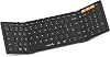 ProtoArc XK01 Foldable Bluetooth Keyboard with Number Pad - Full-Size Portable Wireless Folding Keyboard for Windows, iOS, Android & Tablets | QWERTY UK Layout | Black