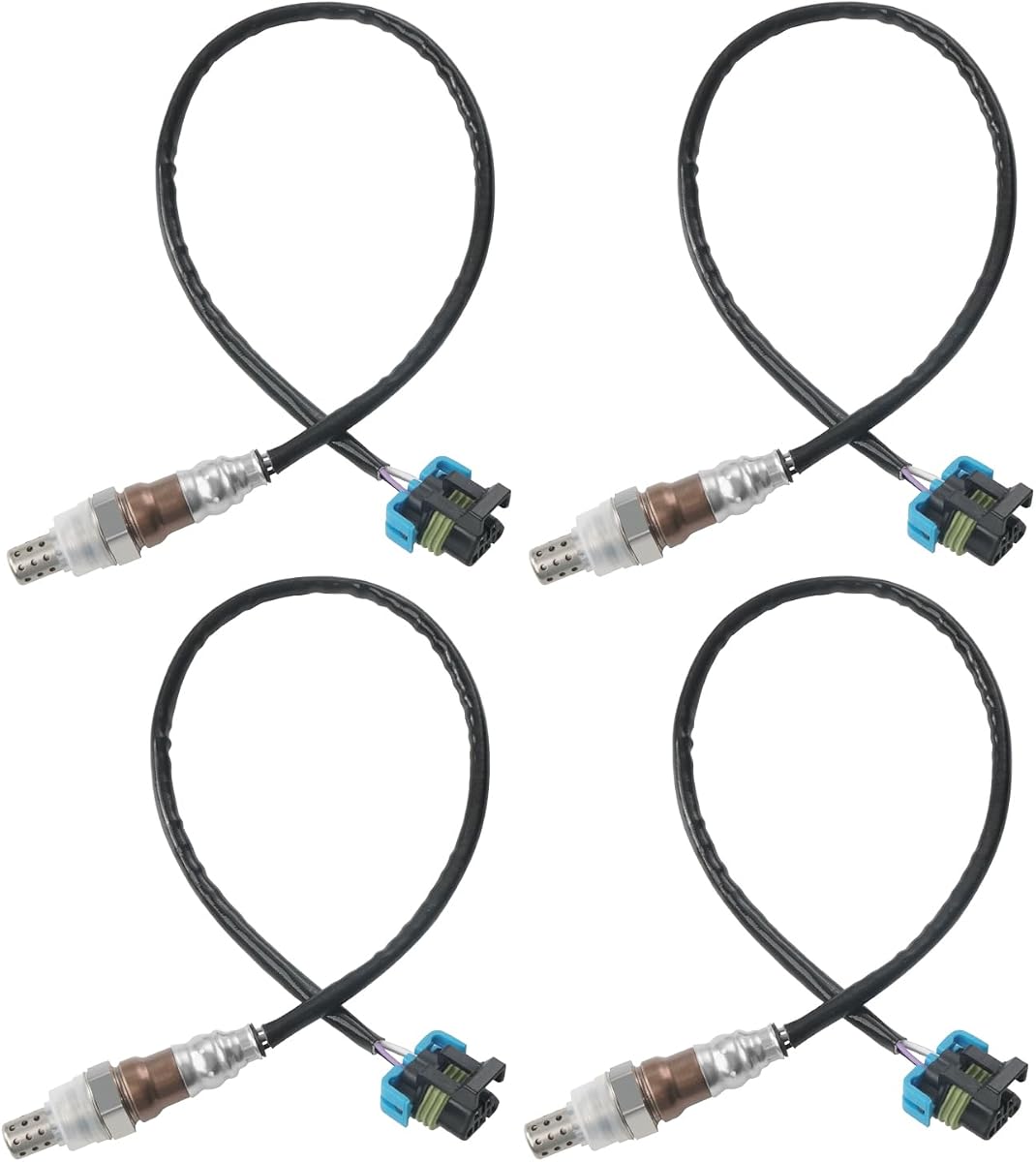 4PCS Oxygen Sensor Upstream Downstream O2 Sensor Compatible with 3.0L 3.6L 2010-2017 Chevy Equinox Impala Traverse, GMC Acadia Terrain, Cadillac SRX, Buick Enclave Lacrosse Replace 250-24649 234-4815