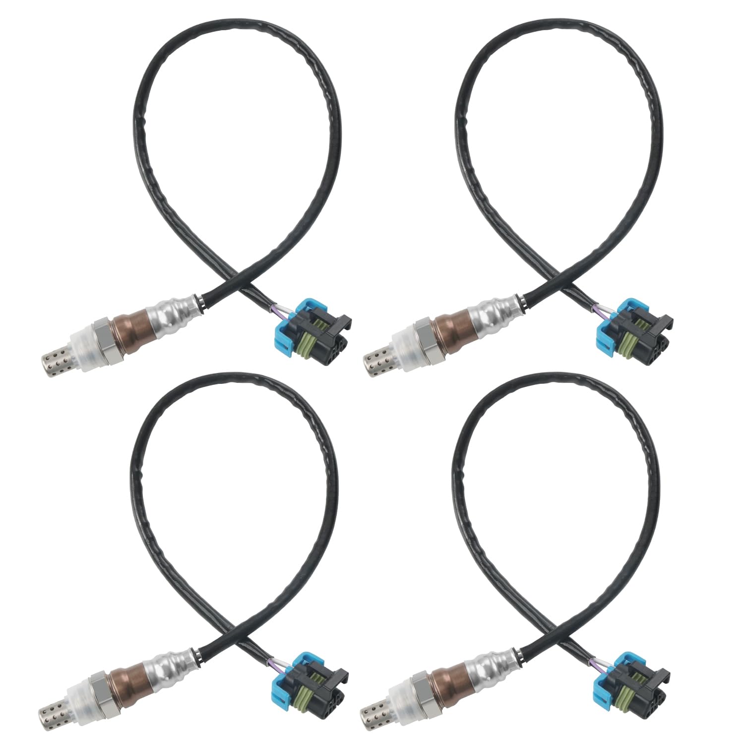 4 PCS Oxygen Sensor Upstream Downstream O2 Sensor Compatible with 3.0L 3.6L V6 Chevy Equinox Impala Traverse, GMC Acadia Terrain, Cadillac SRX, Buick Enclave Lacrosse Replace 250-24649 234-4815