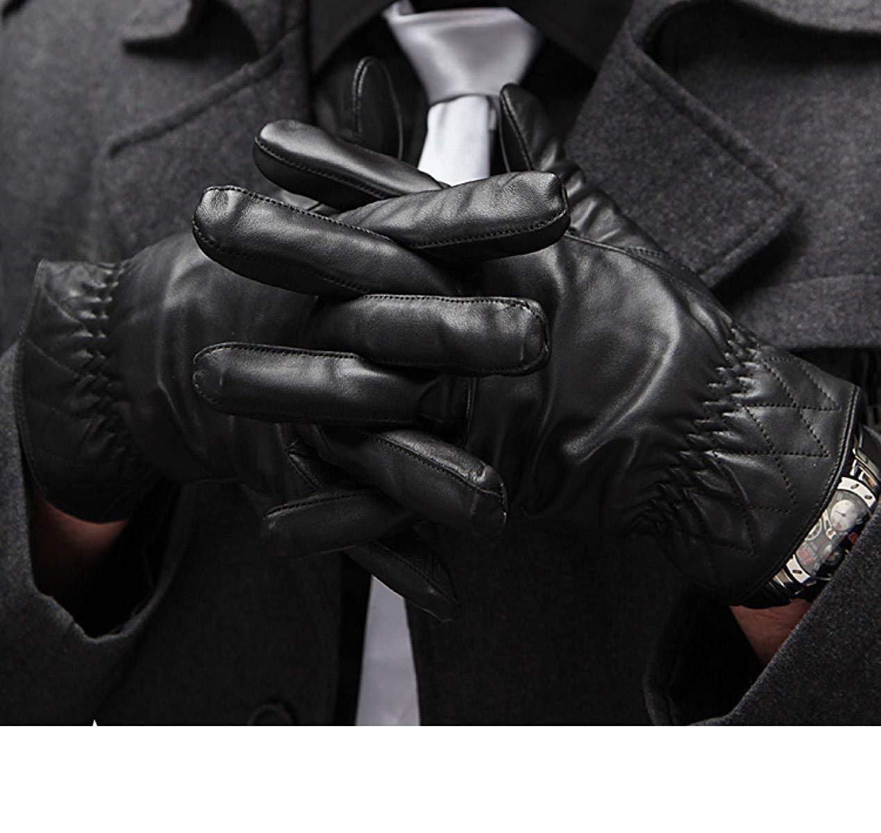 Unisex-Adult Mittens Męskie Klasyczne Rękawiczki Łatwe Ciepłe I Skórzane Nowoczesne Casual Zimowe Rękawiczki Ciepłe Zimowe Skórzane Rękawiczki/Black/One Size