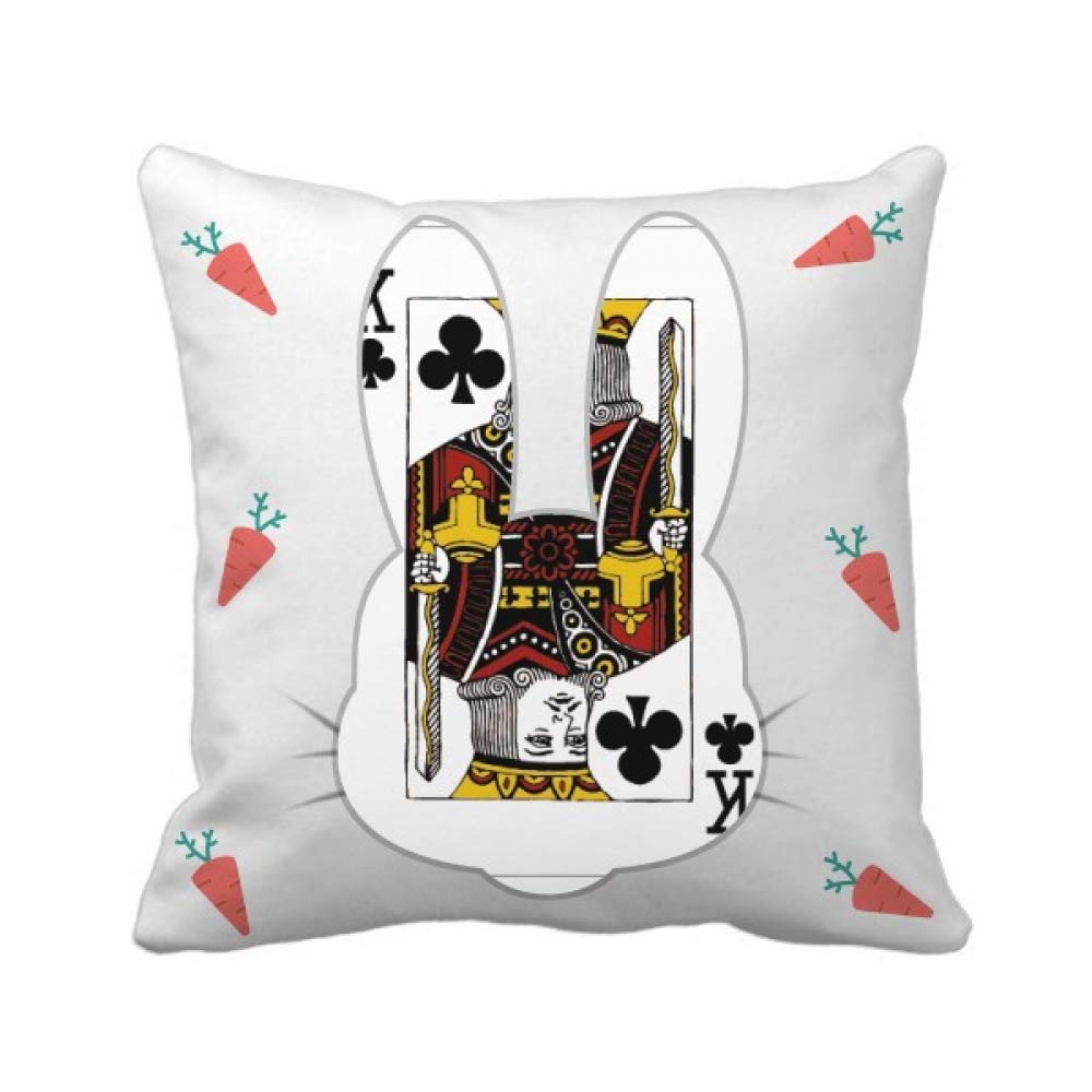 Coussin carré Club k de haute qualité avec couverture assortie au motif lapin raffiné