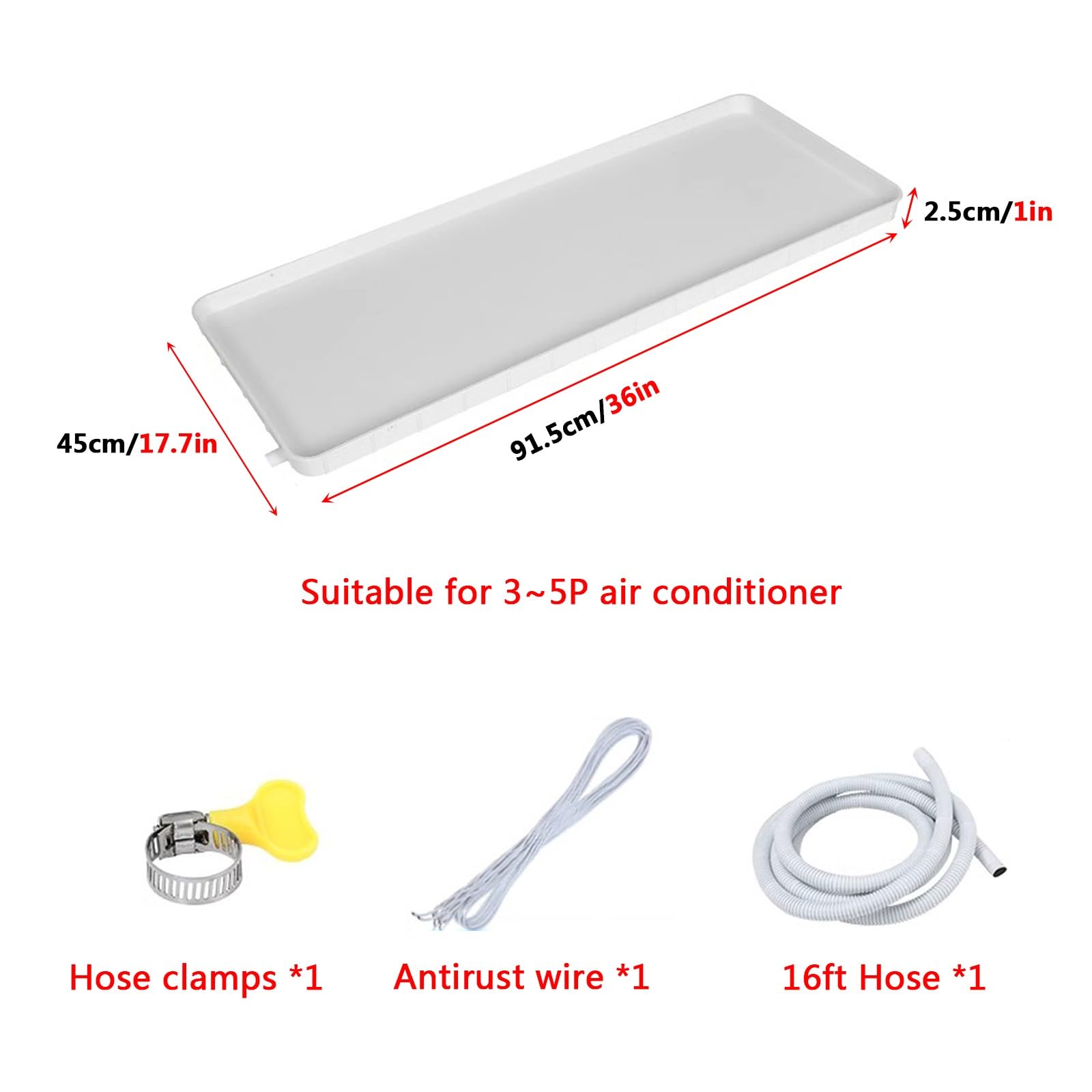 JINGSHIQIAOPL Bac Condensat Clim, Bac Vidange Avec Drain