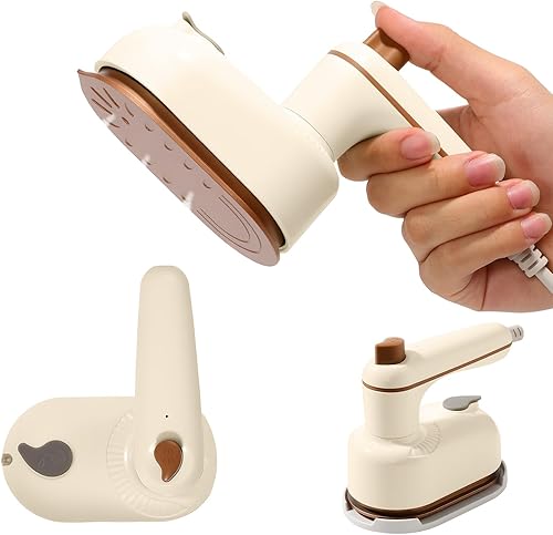 Saker Plus - Plancha de vapor portátil con base antiquemaduras, 2 en 1, portátil, mini saker de viaje y plancha de vapor, plancha de viaje y hogar