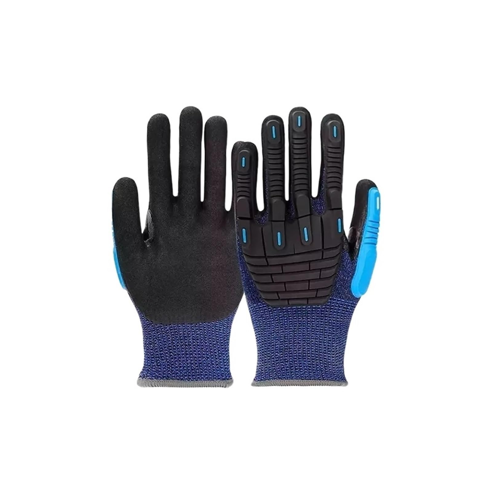Guantes de trabajo resistentes al corte, Guantes resistentes a cortes,Guante anticorte y resistente a impactos de grado 5, trabajo fibra vidrio poliéster nitrilo HPPE