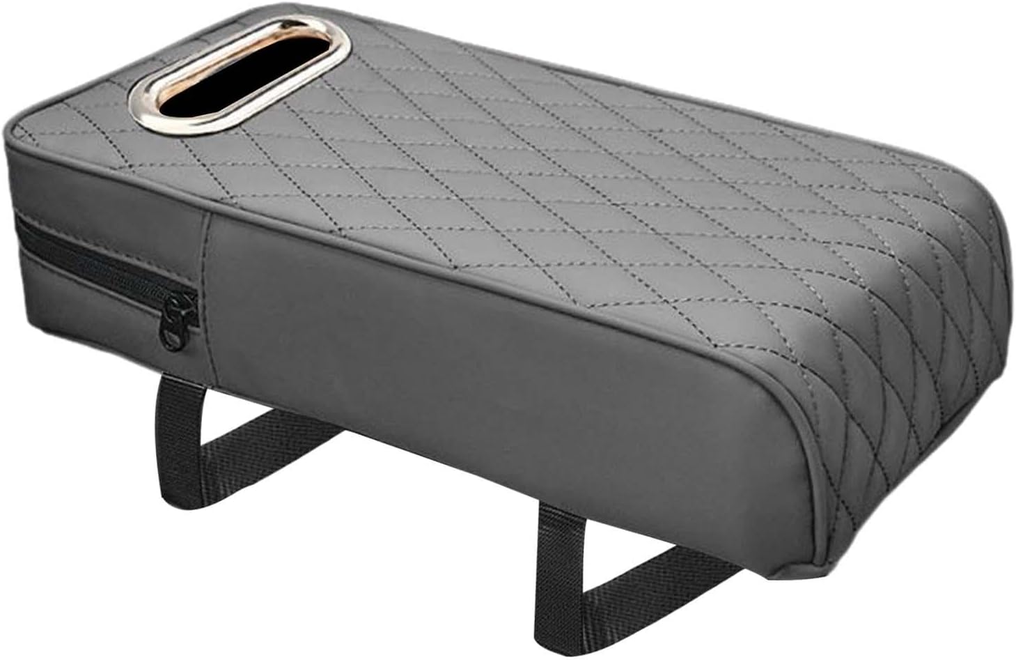 Armrest Box Mats Multifunctional with Storage Pocket Universal Arm Rest Pad Grey|Bike Tyre, Key Chains, Self Inflating Mattress Bed, Pad for Drill Machine, Seat Covers, Accessories|