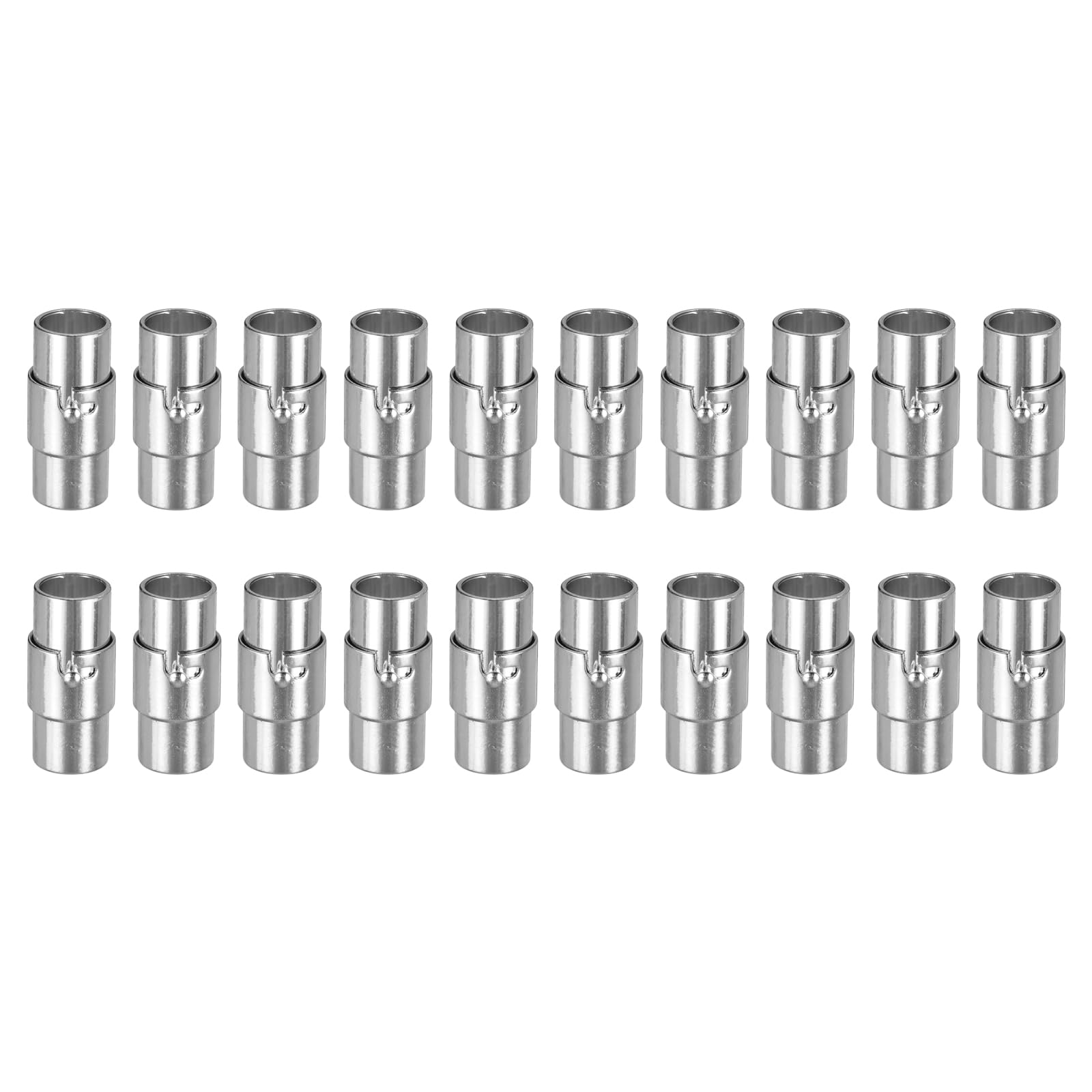 uxcell Leather Cord End Clasp, 20Pcs 6mm Hole Leather Clasps