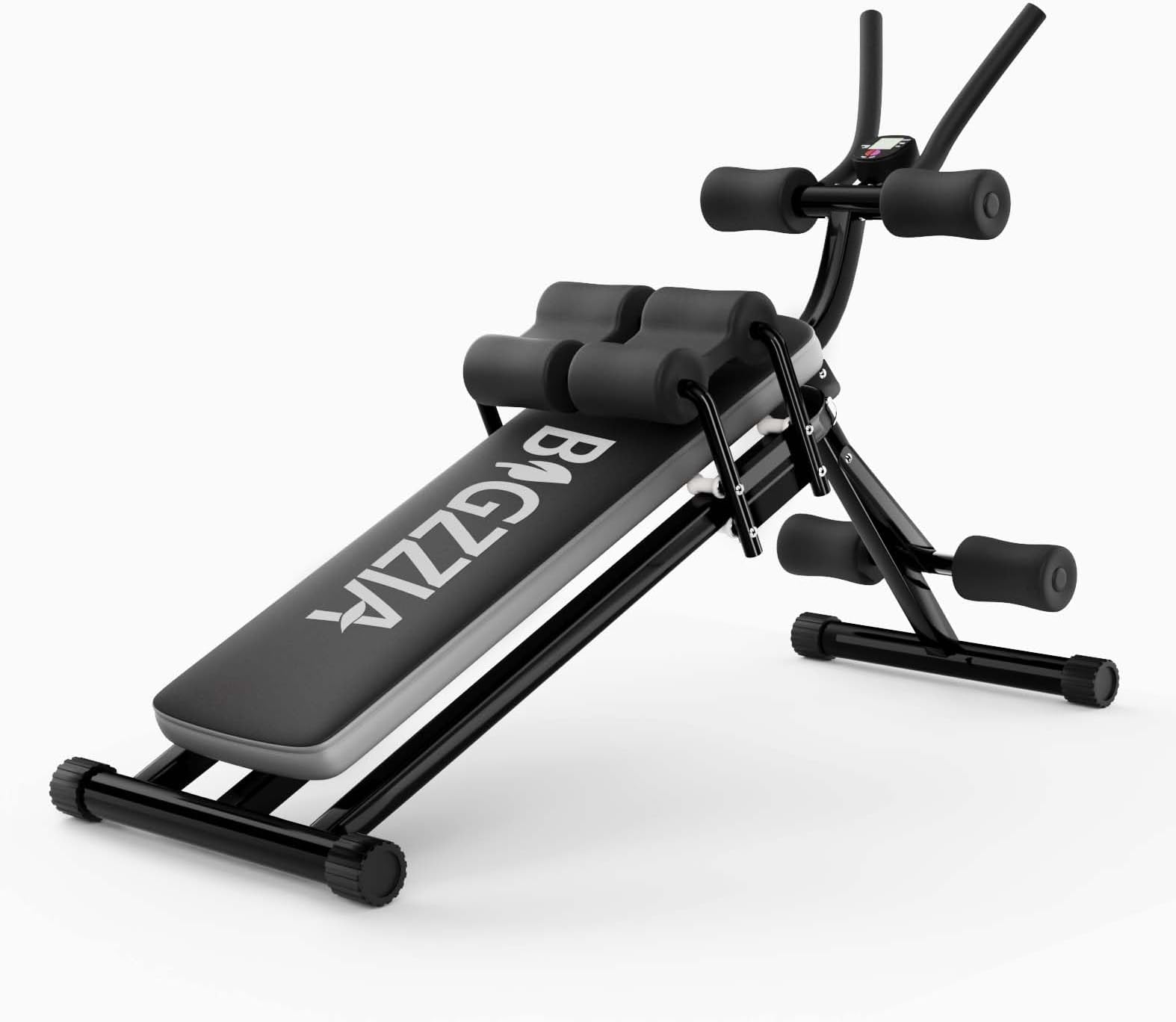 Ab Machine, 5-in-1 Adjustable Ab Workout Bench Core Abdomen Trainer for Stomach Workout, Crunch Machine Exercise Equipment for Home Gym - Sit UP, Push UP, Leg Press, Glider, Roman Chair, 330lbs Capacity