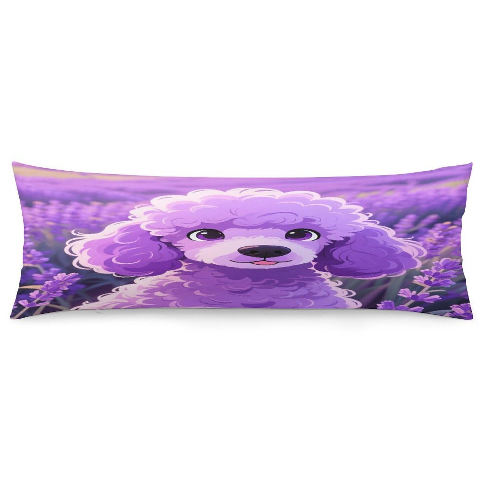 VstaDank Poodle Pillow Cover Decorative Lumbar Pillow Cover 19x53 Inch Long Body Pillows Case Soft Luxury Decorative Throw Pillowcase for Couch Sofa Bedroom Car Decor Pillowcover