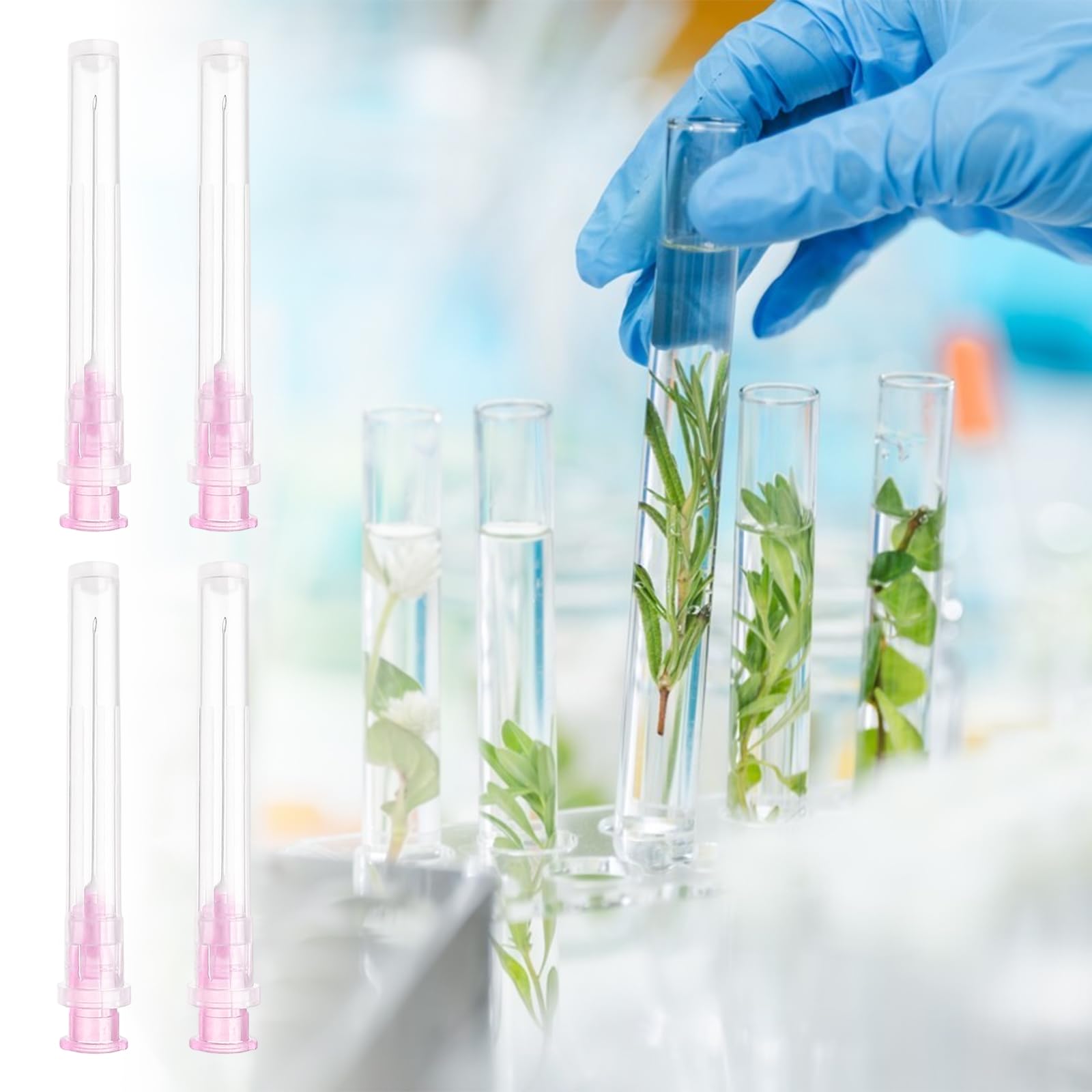 Vaskula Lot de 100 Tubes de Distribution en Acier Inoxydable 18 G (1.2 Mmx38 Mm) Rose Tube de Distribution pour Les, Laboratoires Scientifiques Industrie Echantillonnage