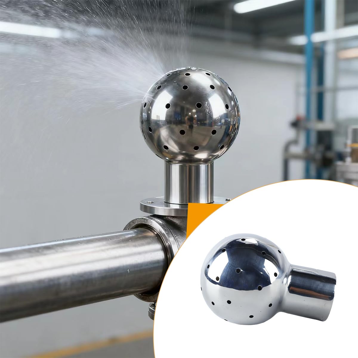 Acero inoxidable bola limpieza rotativa rosca hembra G1/2 1/2" CIP tanques