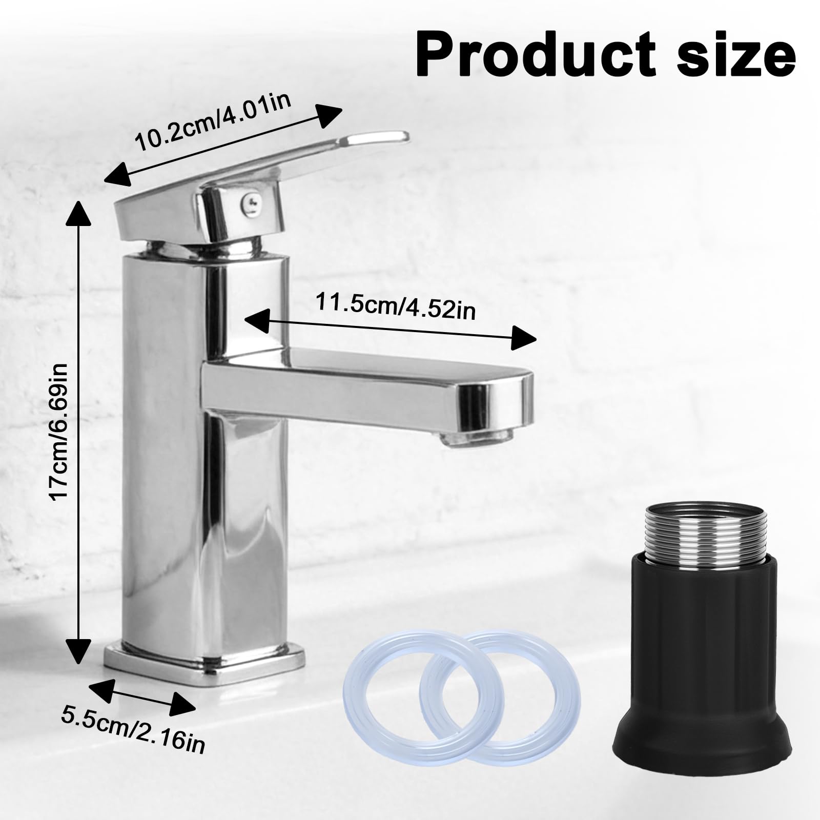 Wasserhahn Bad Waschtischarmatur Armatur Silber Waschtischmischer Warm und Kaltwasserhahn Einhebelmischer Matt Silber Badarmatur für Bad Spüle Edelstahl Messing