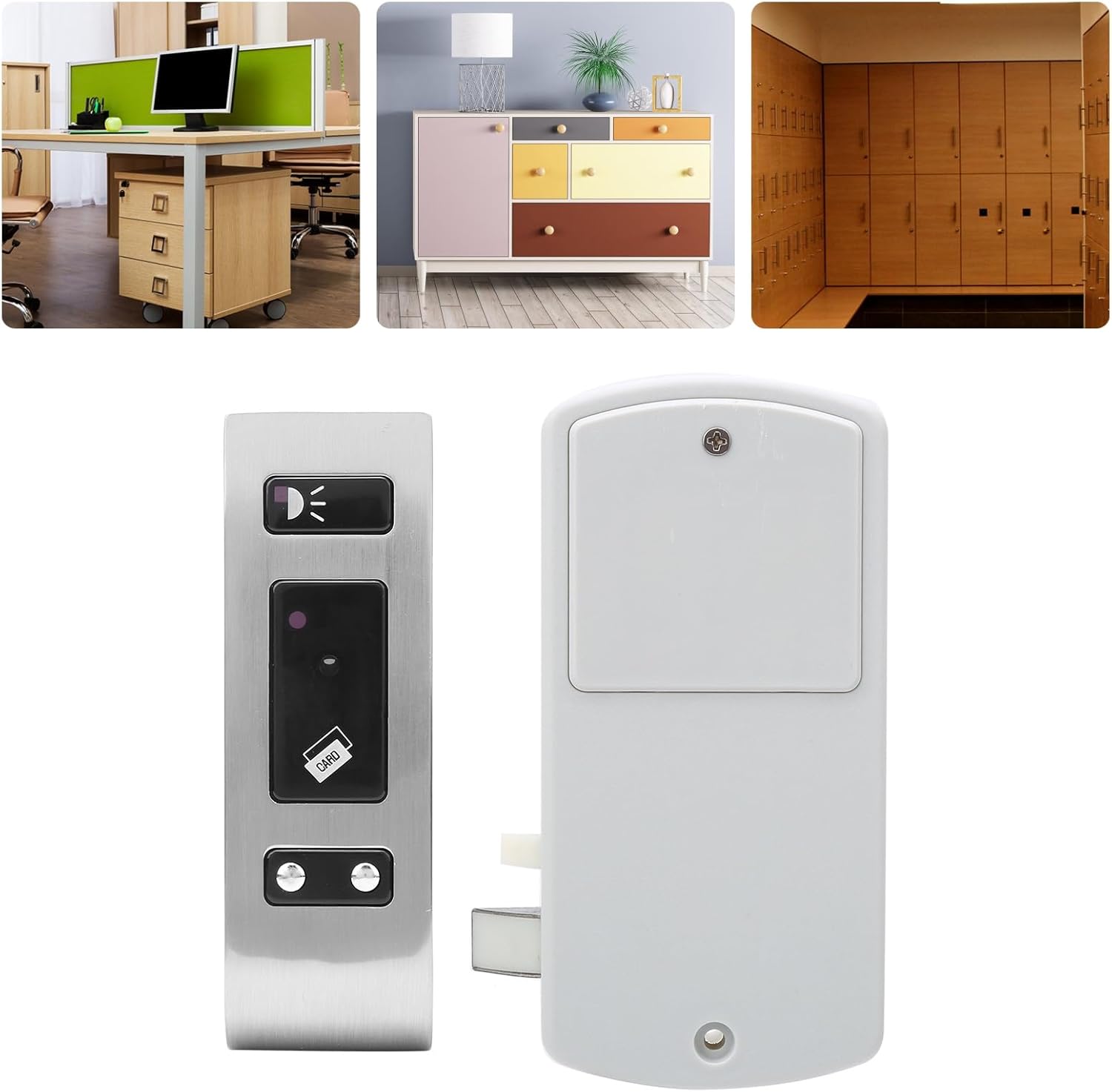 KANASI Electronic Cabinet Lock, smart EM tag Unlock keyless inductive Security Device for Sauna lockers and Storage cabinets