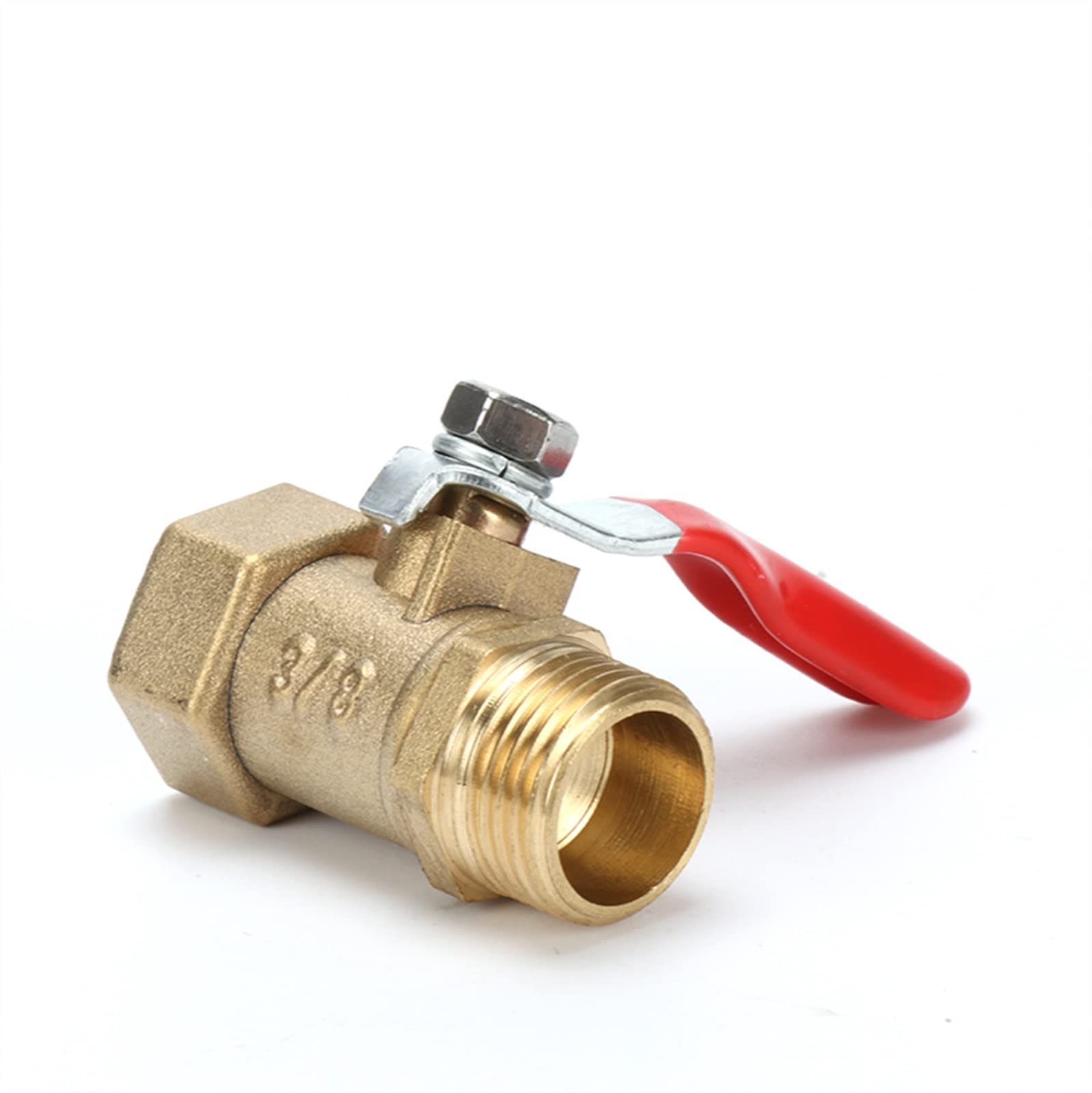 Zawór mosiężny mały zawór kulowy 1/8 "1/4" 3/8" 1/2" gwint żeński/męski w złączu złącze miedziane złączki rurowe złączki (0,5 cala)