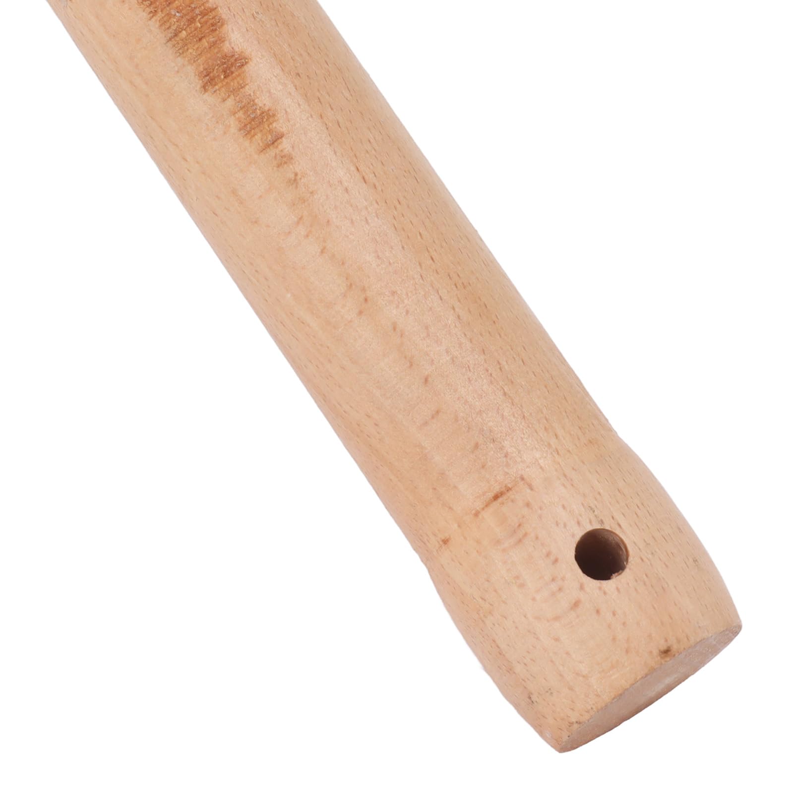 Cuchara coladora de acero inoxidable, herramienta de cocina duradera para freír, cuchara coladora de acero inoxidable 304, colador de malla con mango de madera (Diámetro 30 cm/11,8 pulgadas)