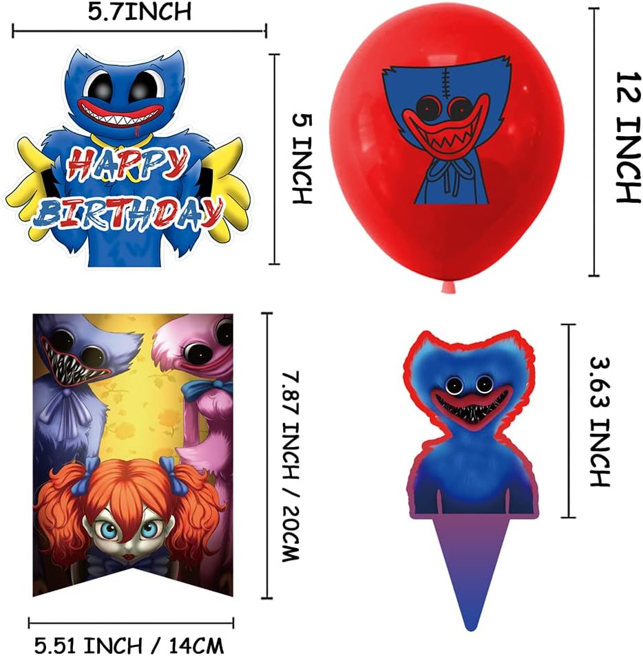 BESTZY Poppy Playtime Party Decorations, 43 pcs Poppy Playtime Party