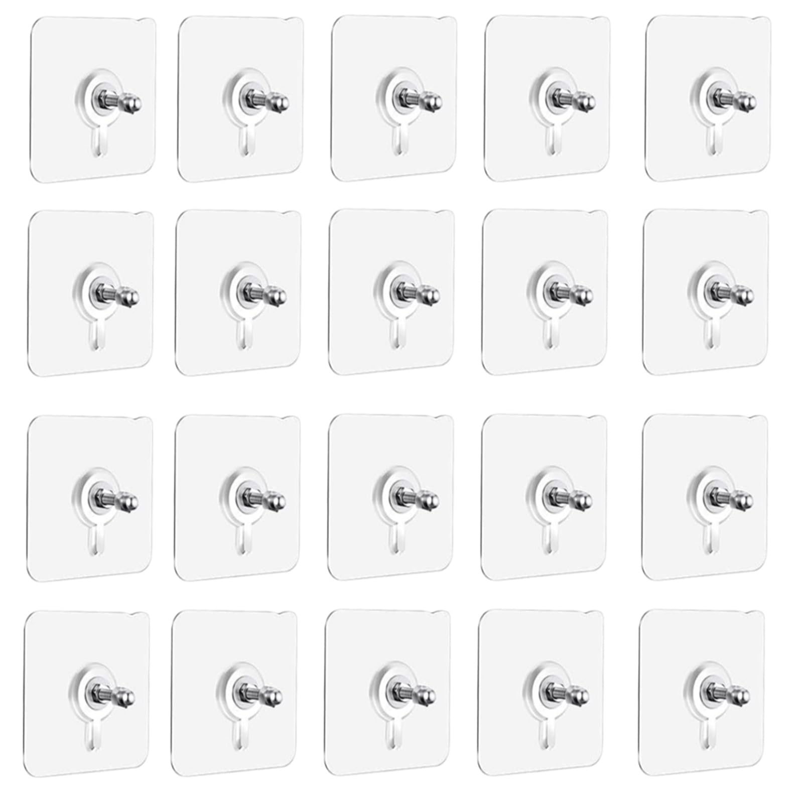 XuQiZZpp 10pcs Heavy Duty Wall Hook with Not Traces Designs Acrylic Wall Hook with Strong Adhesive for Dorm Room & Rental Spa