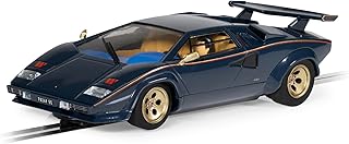 Scalextric Lamborghini Countach Blue & Gold Supercar 1:32 Slot Race Car C4411