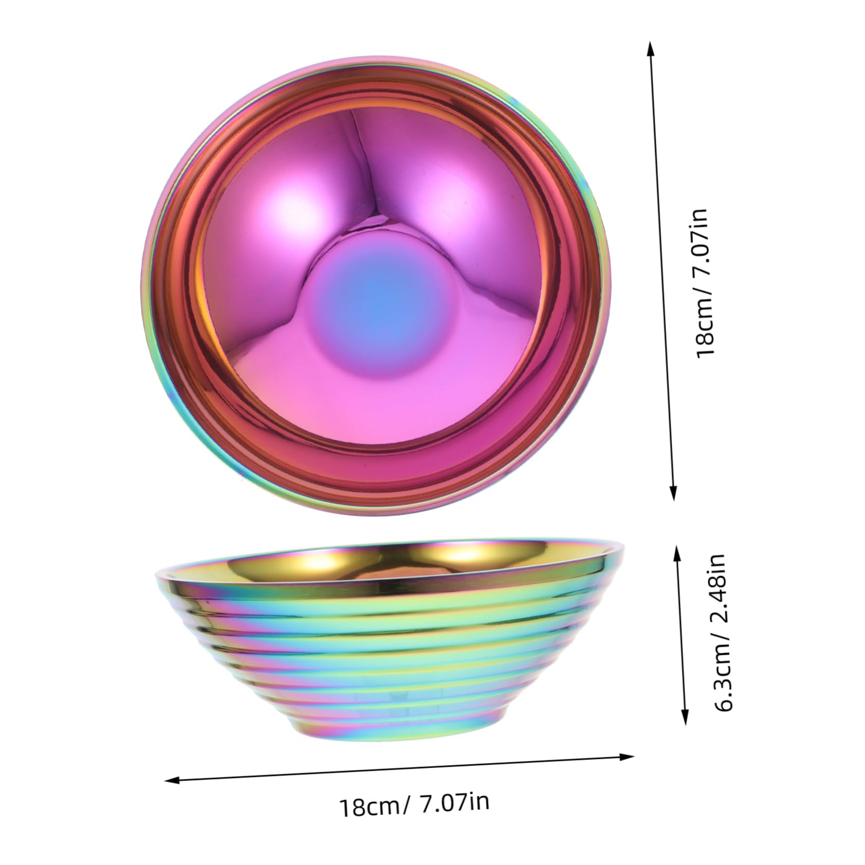 Cabilock Large Stainless Steel Ramen Bowl Kitchen Bowl for Noodles Soup Porridge Spacious Design for Everyday Meals Gatherings Creative Cute Dining