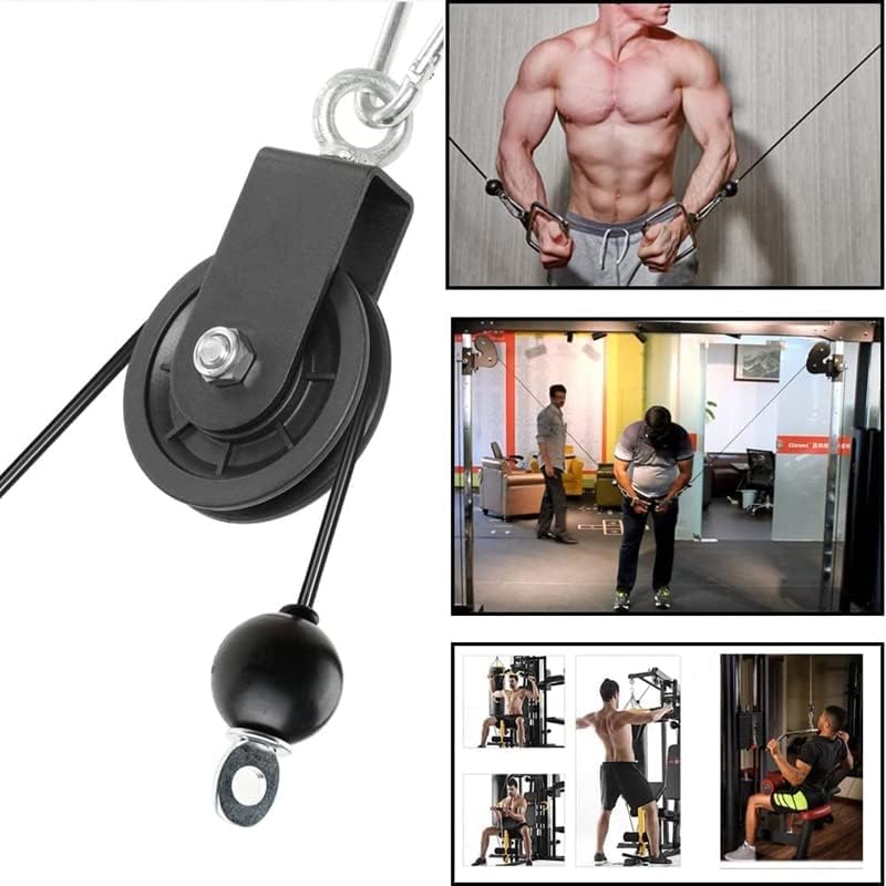 Fitness Pulley Cable,Adjustable Gym Cable Pulley System Replacement Fitness Cable for Pulley,5Mm Pulley Cable for Gym - (Color: Black)
