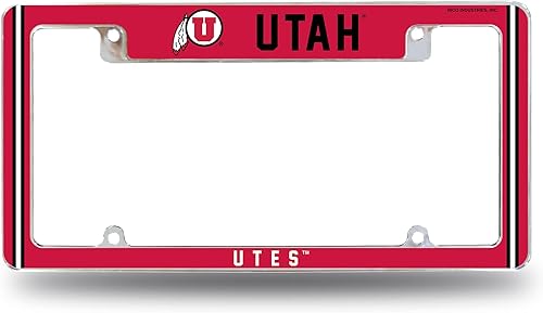 Miniatura 13 de Rico Industries NCAA Classic 12" x 6" Chrome All Over Automotive License Plate Frame for Car/Truck/SUV