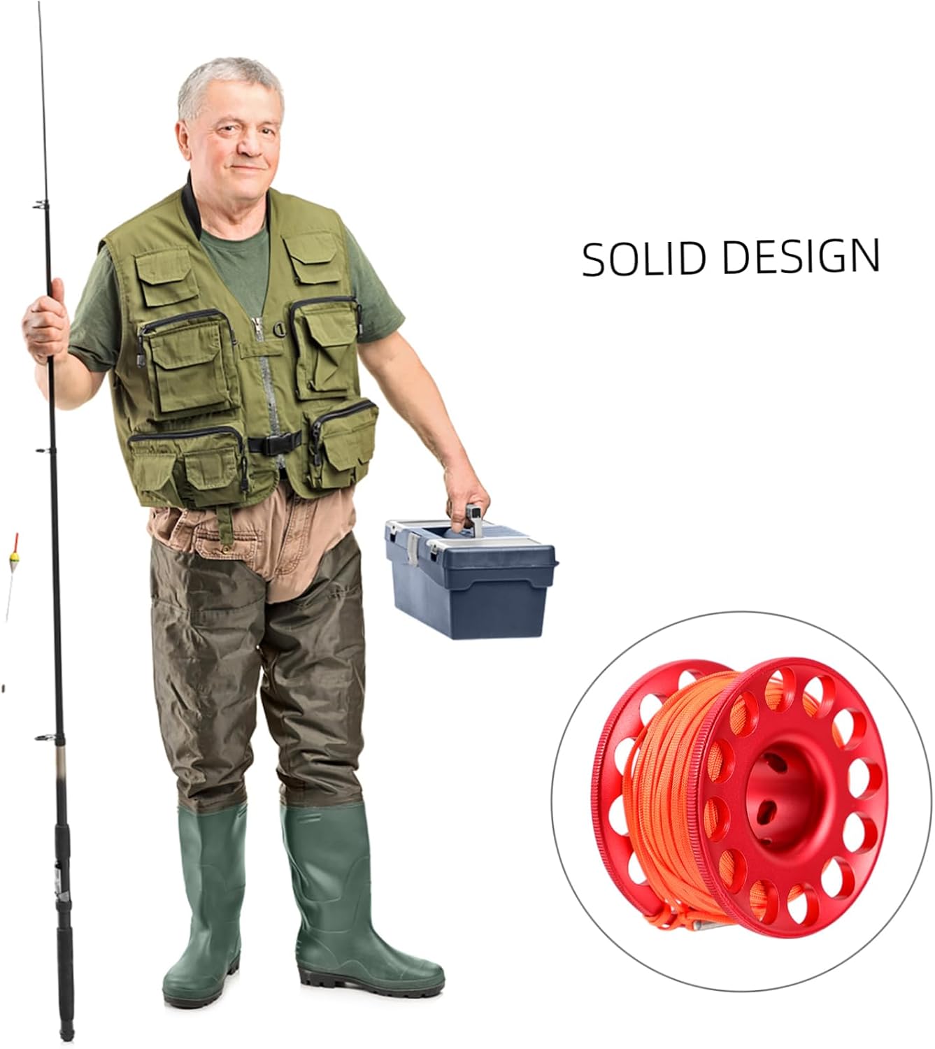 1Set Diving Buoy Spool Reel Finger Reel for Snorkeling Essential Diving Equipment for Scuba Divers Durable with Smooth Edges Convenient Tool for Underwater