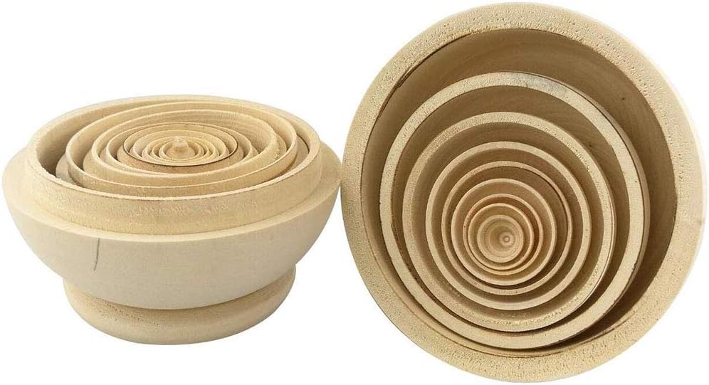 10pcs Unpainted Russian Nesting Doll Wood Russian Dolls 10 Layers Doll Crafts Toys Home Decoration Gifts (As Shown)