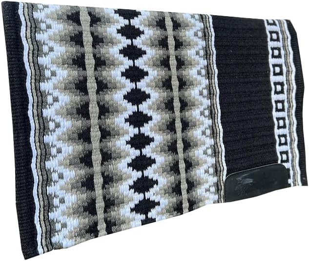 HUMAYL Saddlery Saddle Pad/Blanket for Horses Western Show Horse Saddle Blanket New Zealand Design Handmade Wool Saddle Blanket Top Wool Saddle Pad Regular Size : 34" L x 36" W x 1" inches PAD0369