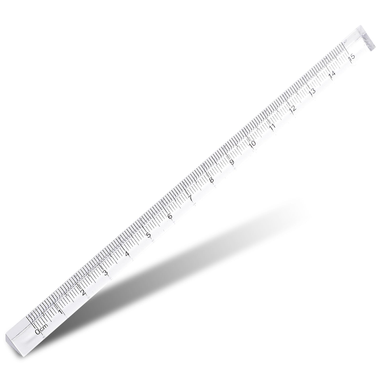 Regla triangular transparente Veemoon de 15 cm en pack de 8 unidades para dibujo 8