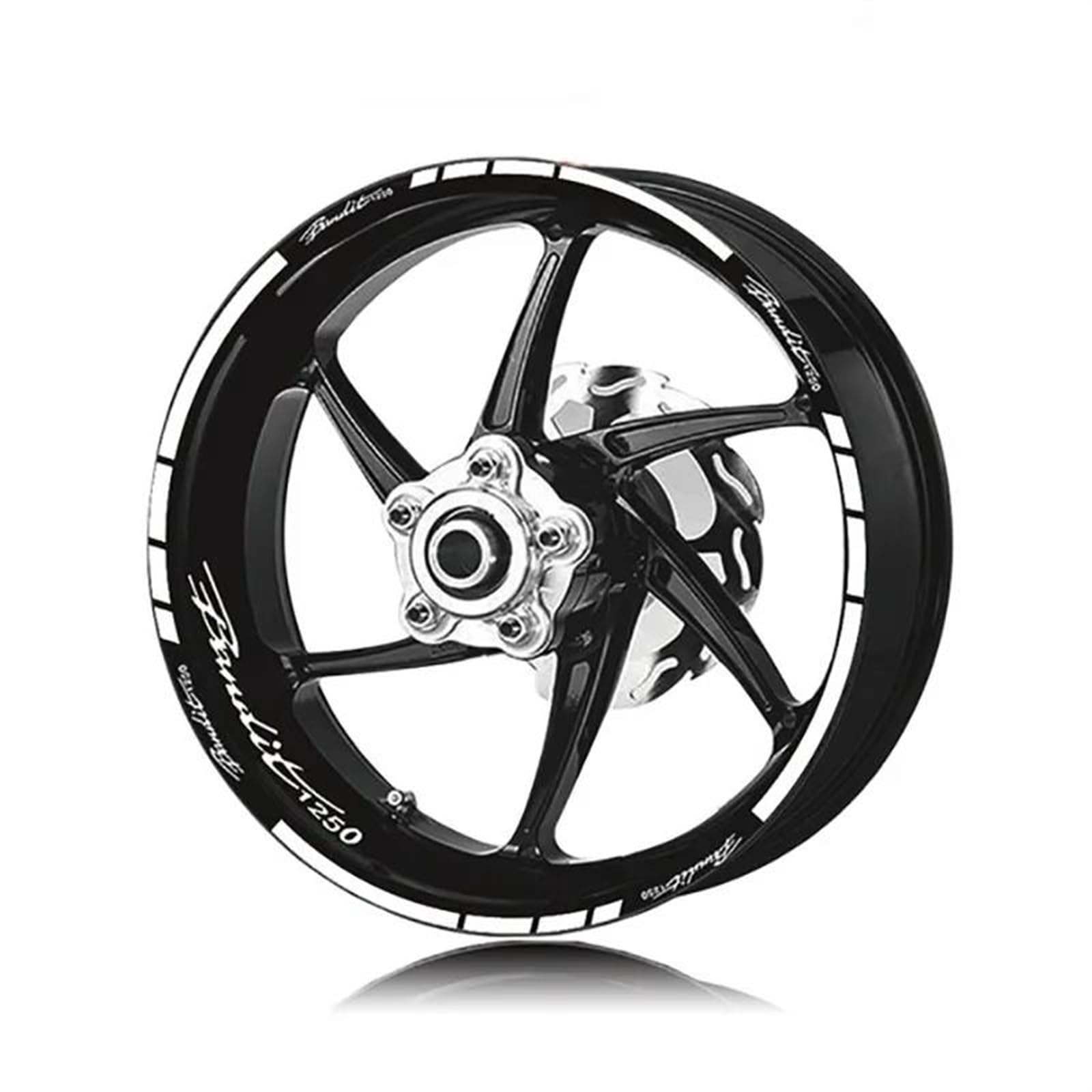 Motorcycle Wheel Sticker Inner Rim Reflective Protection Decal Decorative Film for Suzuki for Bandit 650 1250 Decorative(Color1)